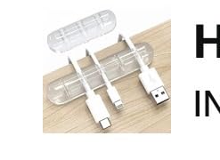 INCHOR Cord Organizer for Desk, White Cable Organizer Cable Clips 2 Pack customer photo 2
