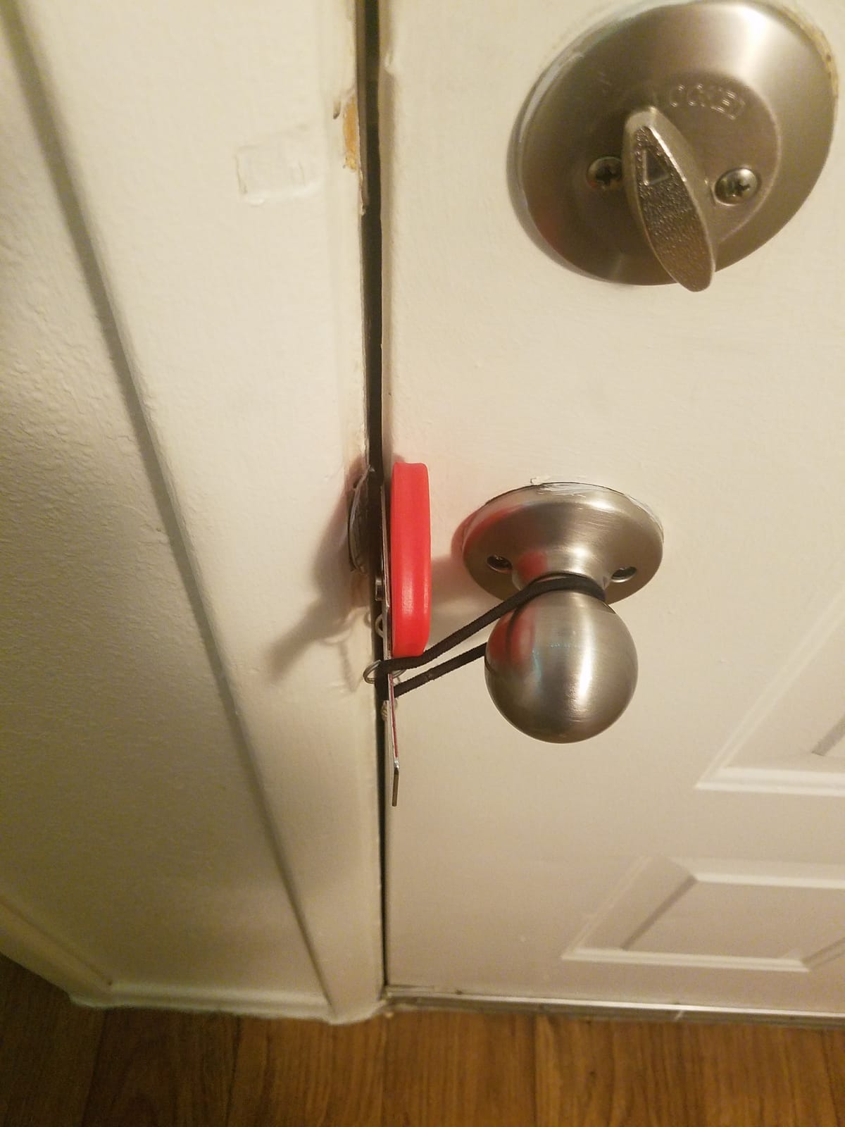 Hotel Door Lock, Portable for Travel Airbnb Apartment, No-Drill Security customer photo 1