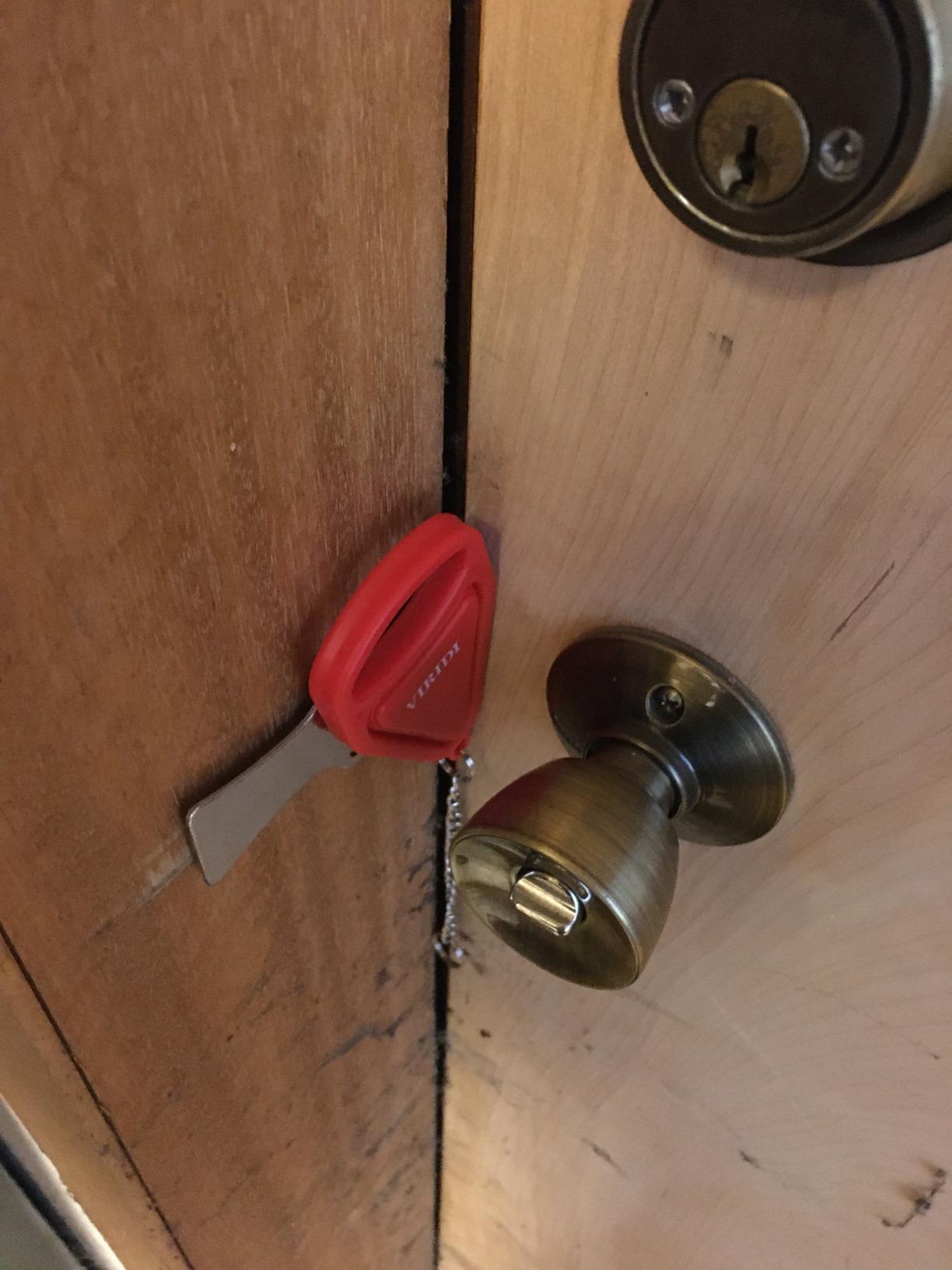 Hotel Door Lock, Portable for Travel Airbnb Apartment, No-Drill Security customer photo 2