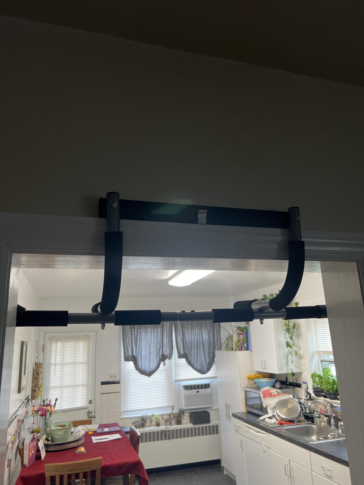 TOPOKO Pull Up Bar for Doorway, Heavy Duty Chin Up Station for Home Gym, Multi-Grip or Adjustable Door Frame Exercise Equipment for Upper Body Strength Training customer photo 2