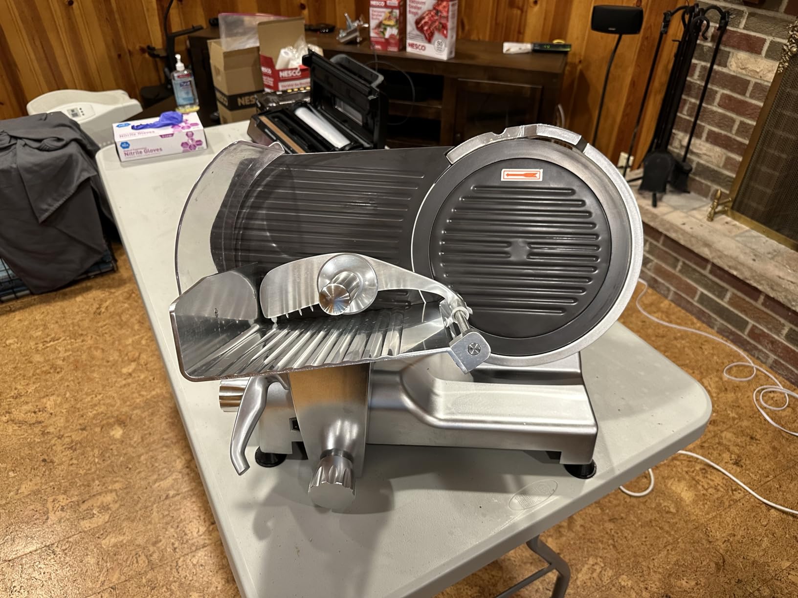 KWS KitchenWare Station MS-12ES Commercial 420W Electric Meat Slicer,12-Inch Stainless Steel Blade & Extended Back Space, Frozen Meat/Cheese/Food Slicer Low Noises [ ETL, NSF Certified ] customer photo 1