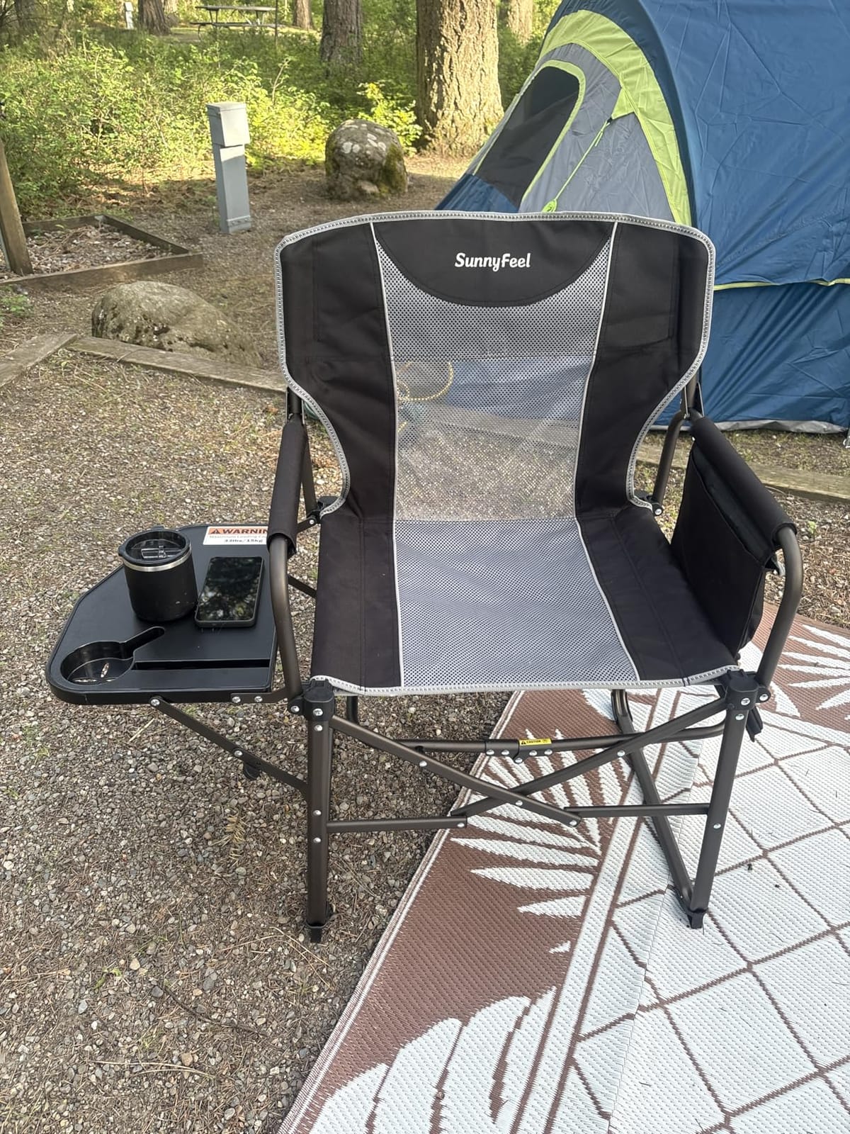 SUNNYFEEL Oversized Camping Chair Portable Directors Chairs with Side Table customer photo 1