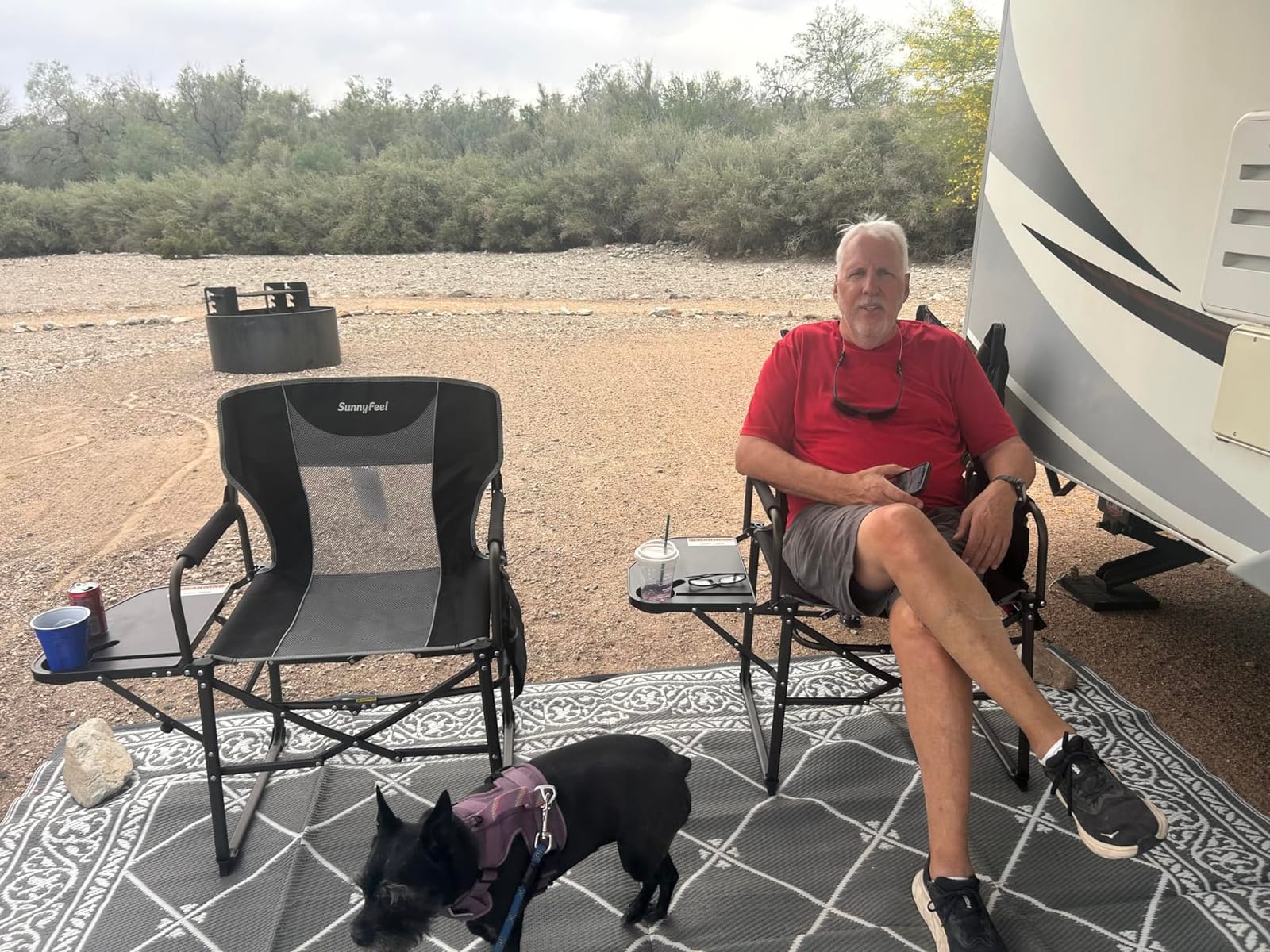 SUNNYFEEL Oversized Camping Chair Portable Directors Chairs with Side Table customer photo 2