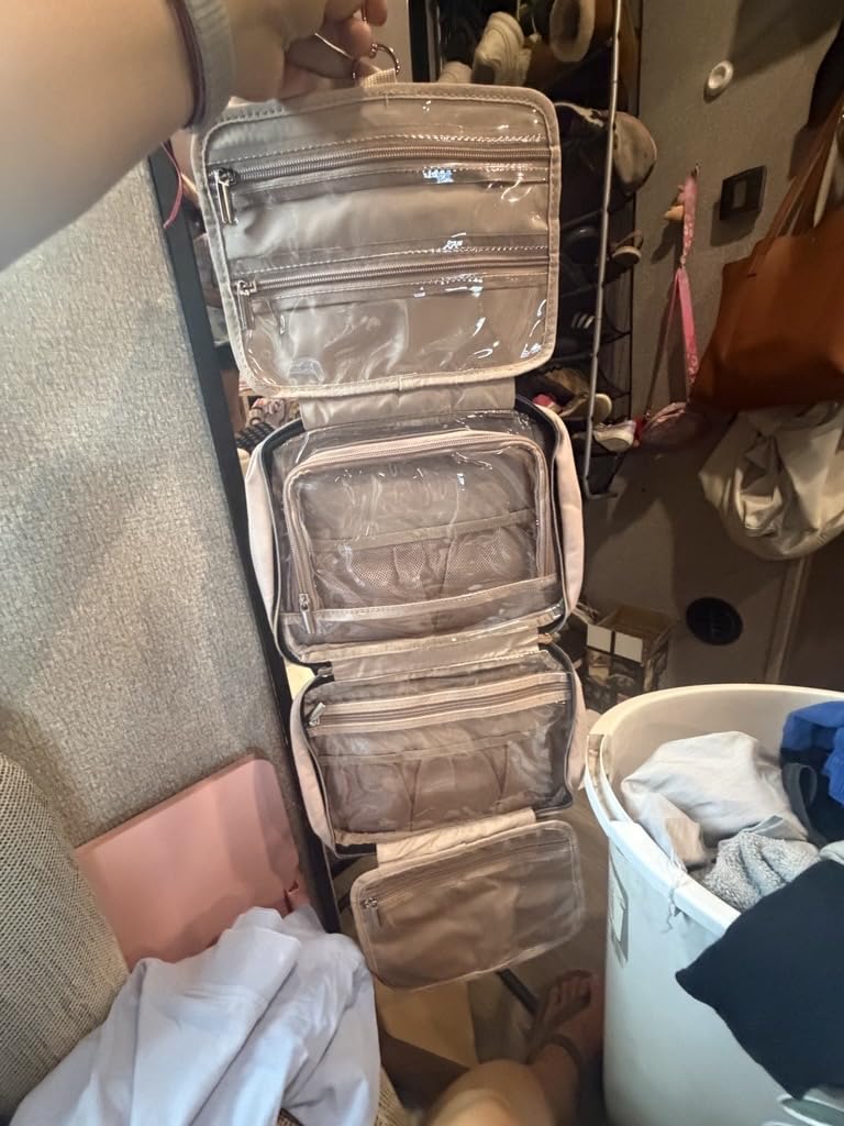 NISHEL Travel Toiletry Bag for women, Portable Hanging makeup Organizer customer photo 2