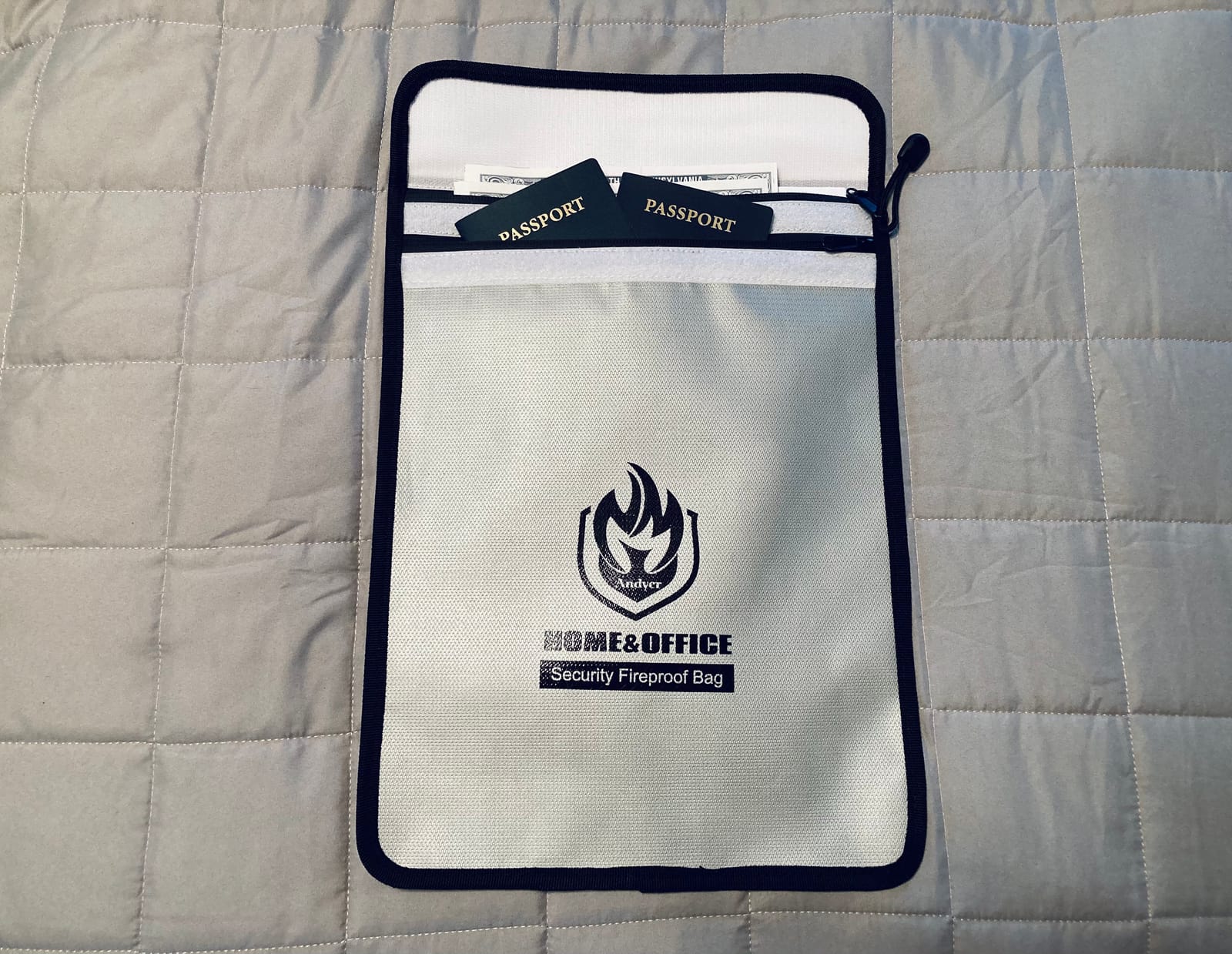 Andyer 2 Pockets Fireproof Document Bag (15