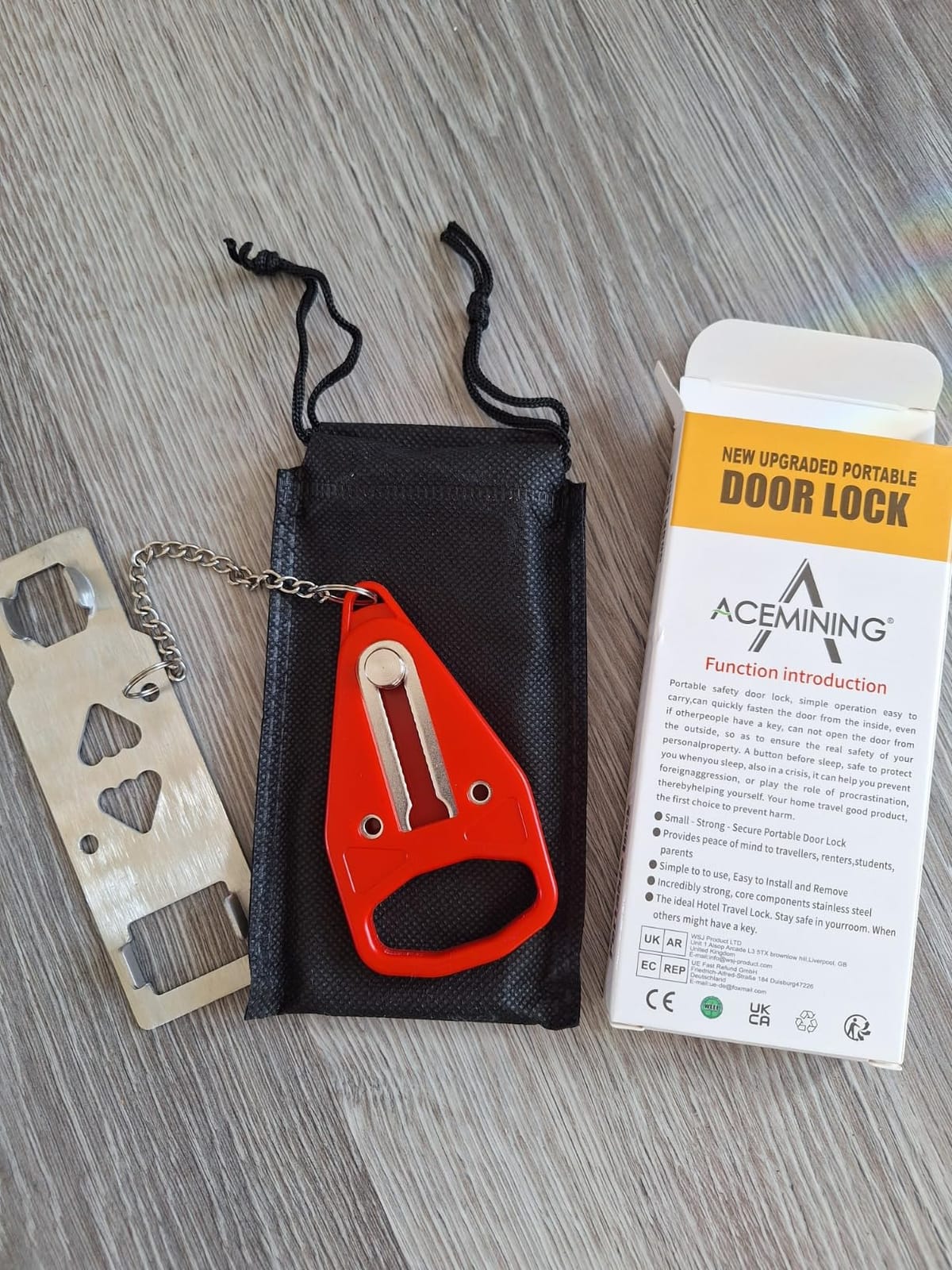 AceMining Portable Door Lock, Hotel Travel Door Lock Security for Home customer photo 2
