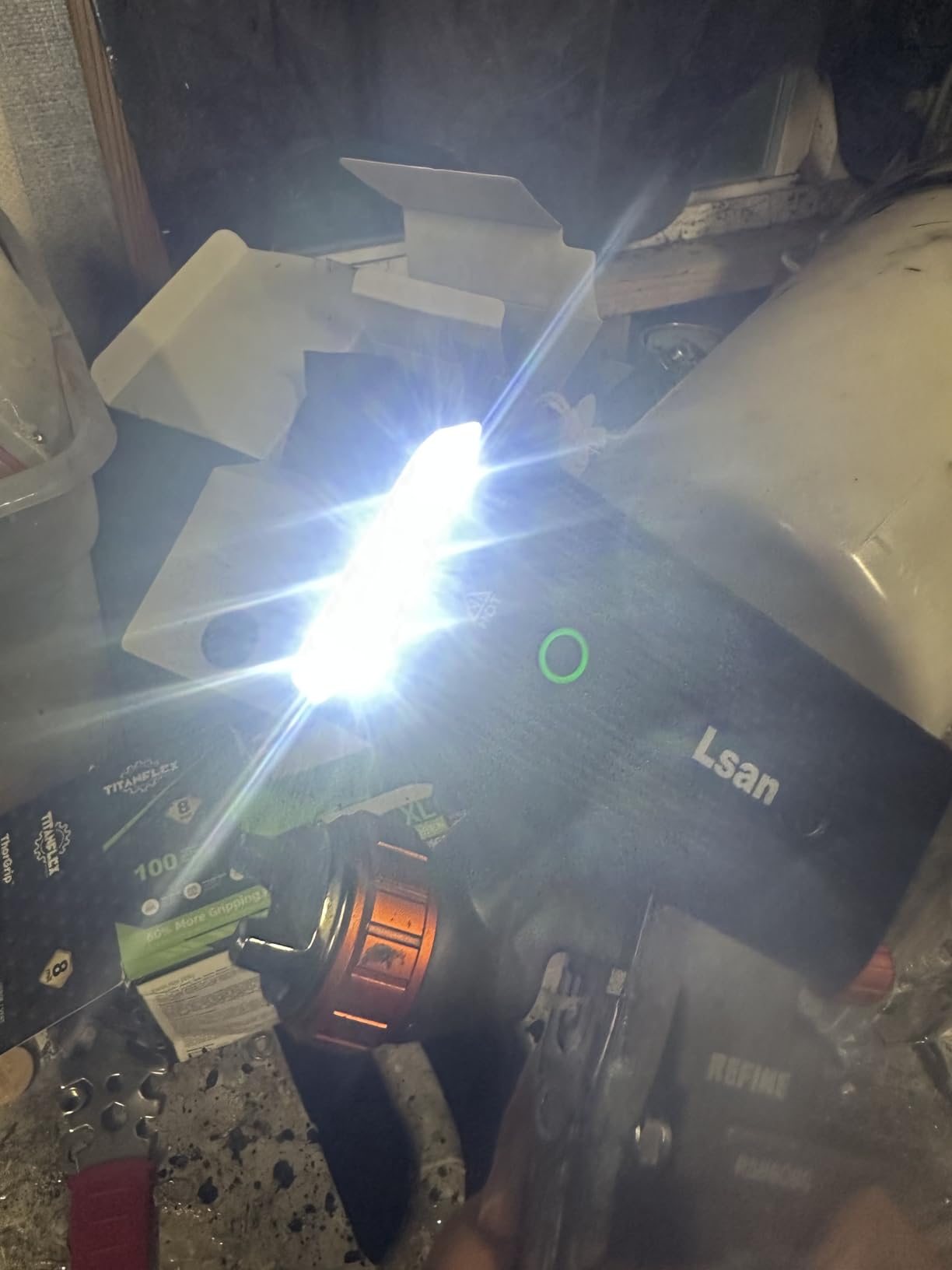 1200 Lumens Bike Lights for Night Riding,Super Bright Bike Lights Front and Back,USB Rechargeable Bicycle Light,3 LED Bike Headlight with Power Bank Function,IPX5 Waterproof,3+5 Light Modes customer photo 1