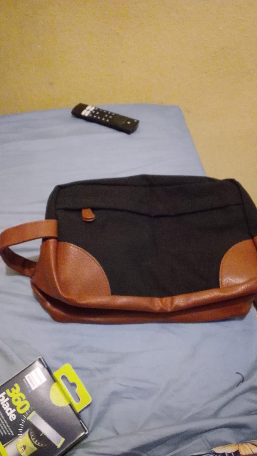 Vorspack Canvas Travel Toiletry Bag for Men, Medium, Black customer photo 2