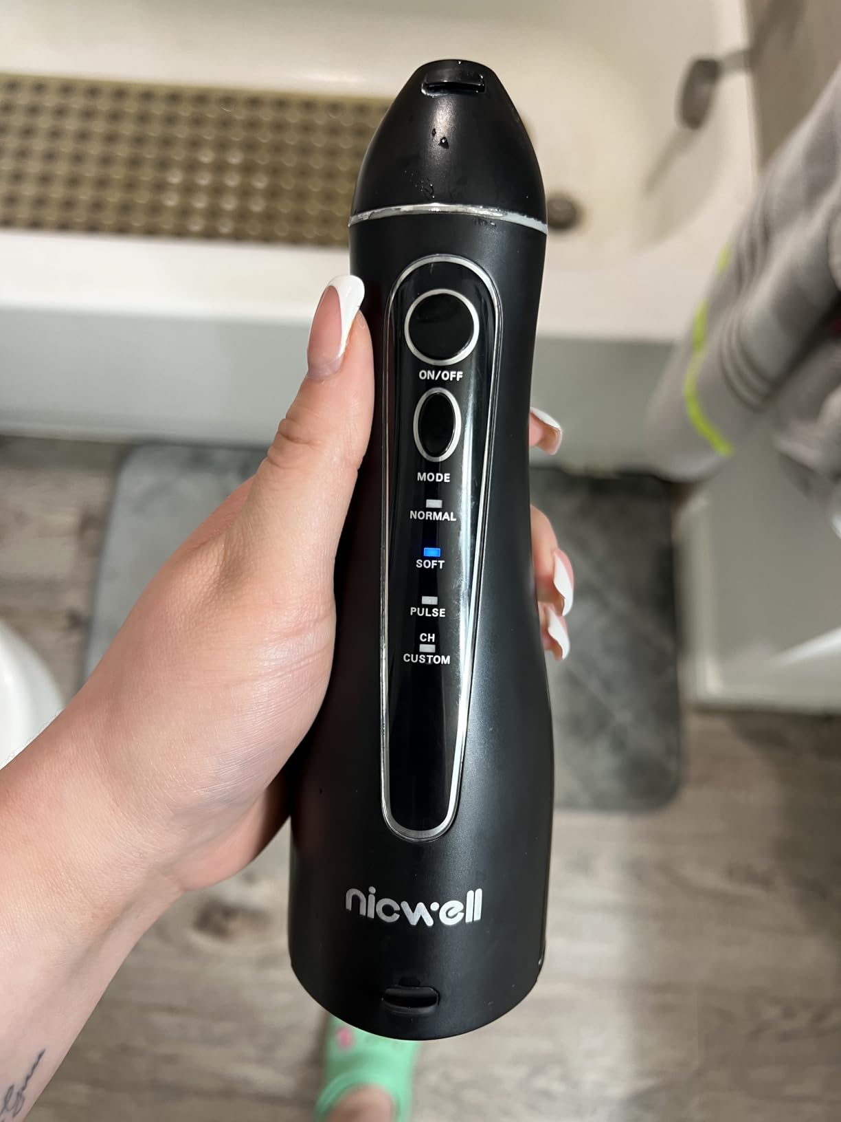 Nicwell Water Dental Flosser for Teeth - 4 Modes & 11 Pressure Settings Cordless Portable Oral Irrigator, IPX7 Waterproof Rechargeable with 5 Tips for Braces Cleaning, Travel, Deep Teeth Cleaning customer photo 1