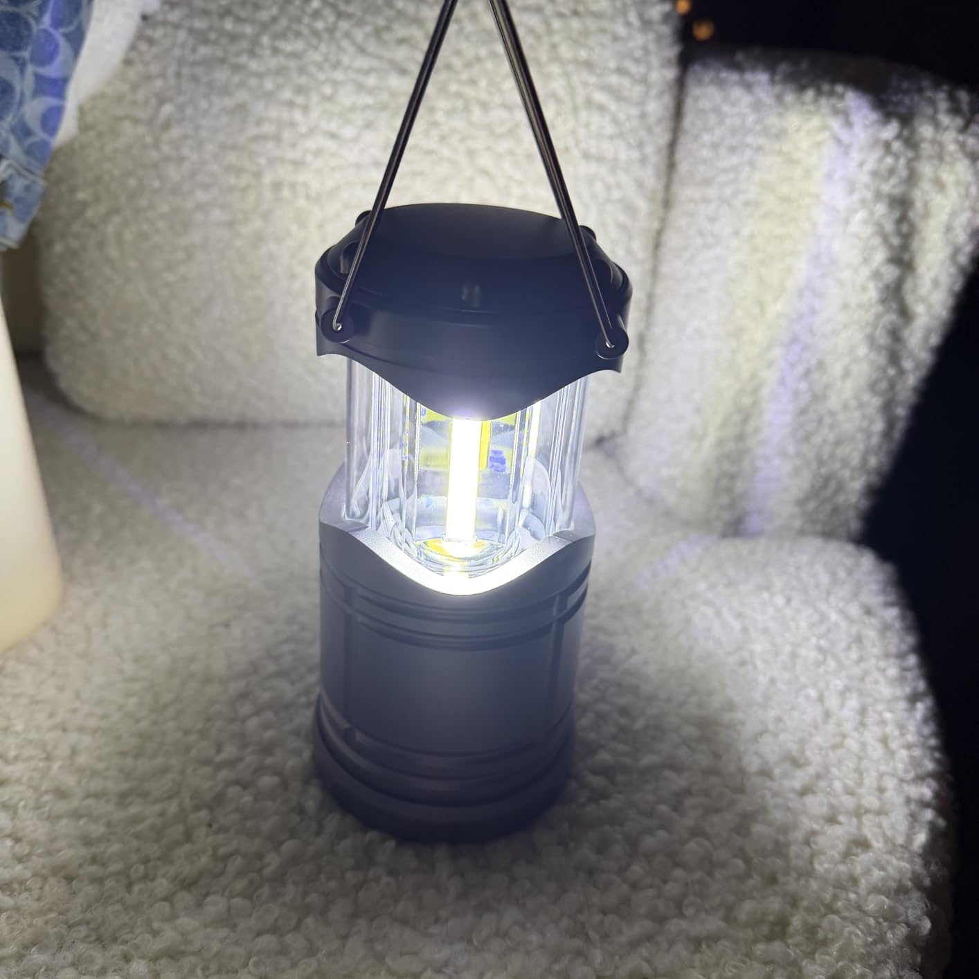 Lichamp LED Camping Lantern, 4 Pack Battery Powered Flashlight for Power Outages, Portable Collapsible Hanging Light Essential for Home, Outdoor, Emergency Lamp Survival Kit Gear for Hurricane, Gray customer photo 1