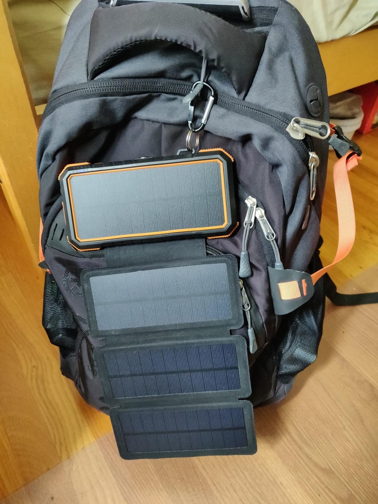 BLAVOR Solar Power Bank with 4 Foldable Panels, 20000mAh Portable Charger customer photo 1