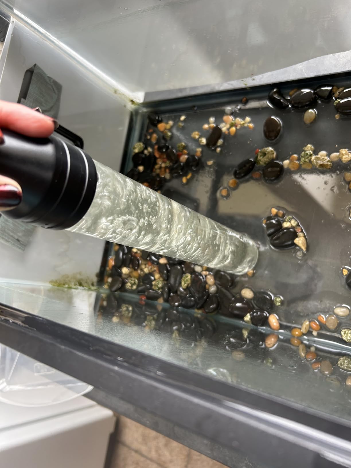 enomol Gravel Vacuum for Aquarium Water Changer Fish Tank Cleaning Tools,Siphon Universal Quick Pump Aquarium Water Changing (50ft) customer photo 2