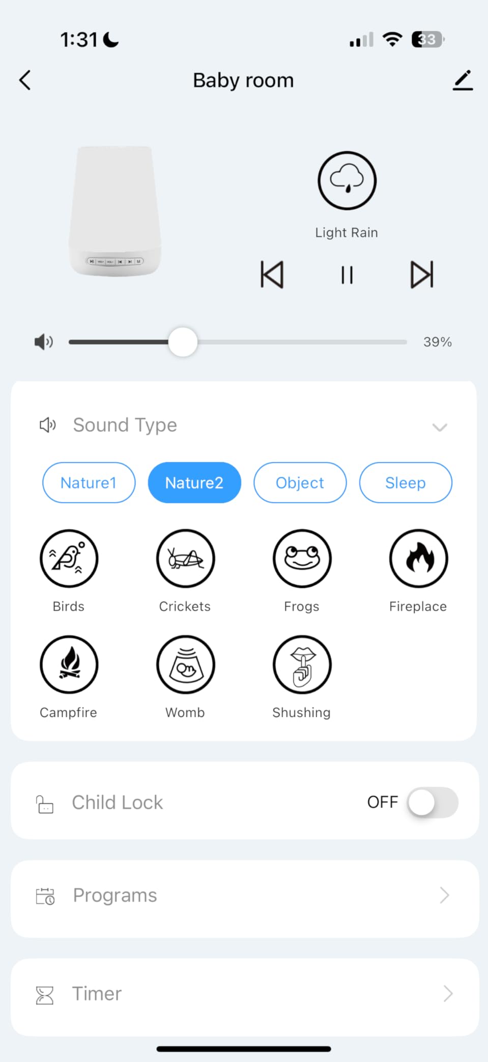 Momcozy Smart Baby Sound Machine with Night Light, White Noise Machine customer photo 1