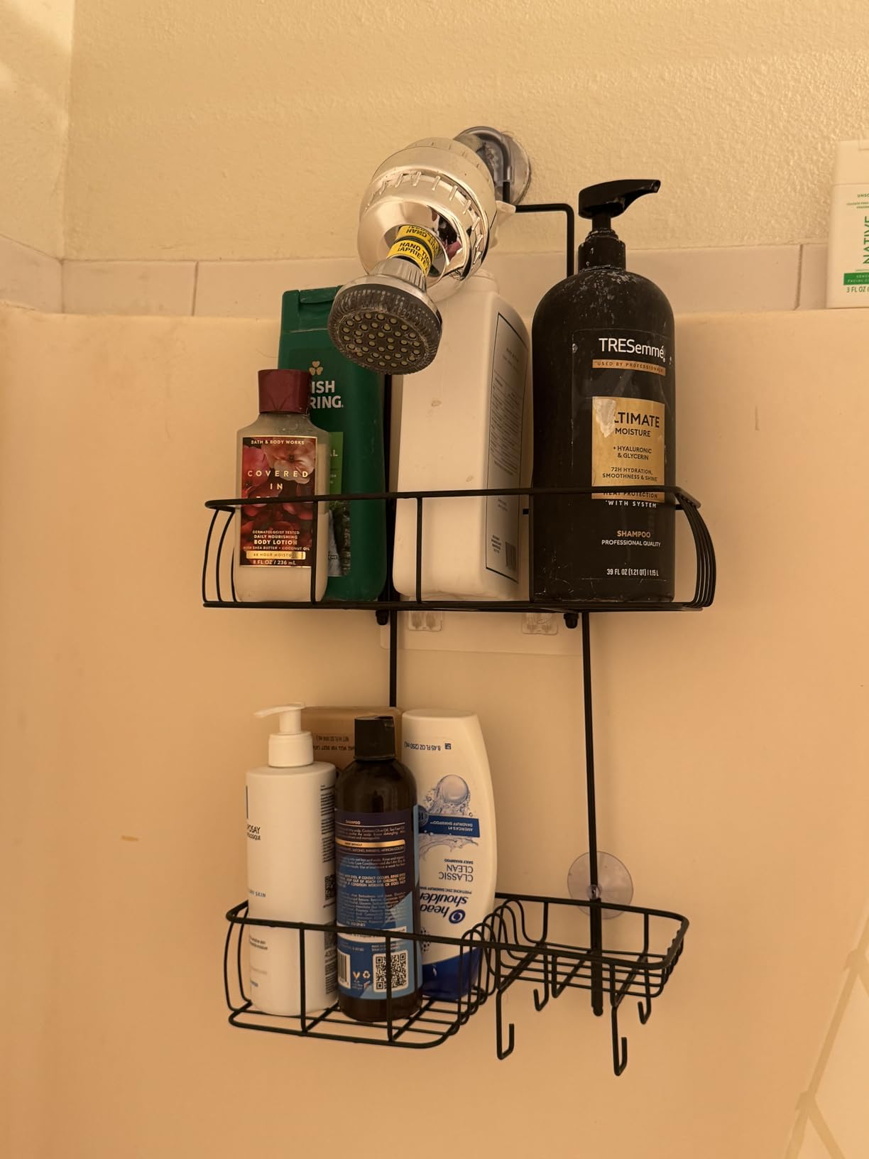 Epicano Shower Caddy Hanging,Large Capacity Shower Organizer,Black customer photo 1