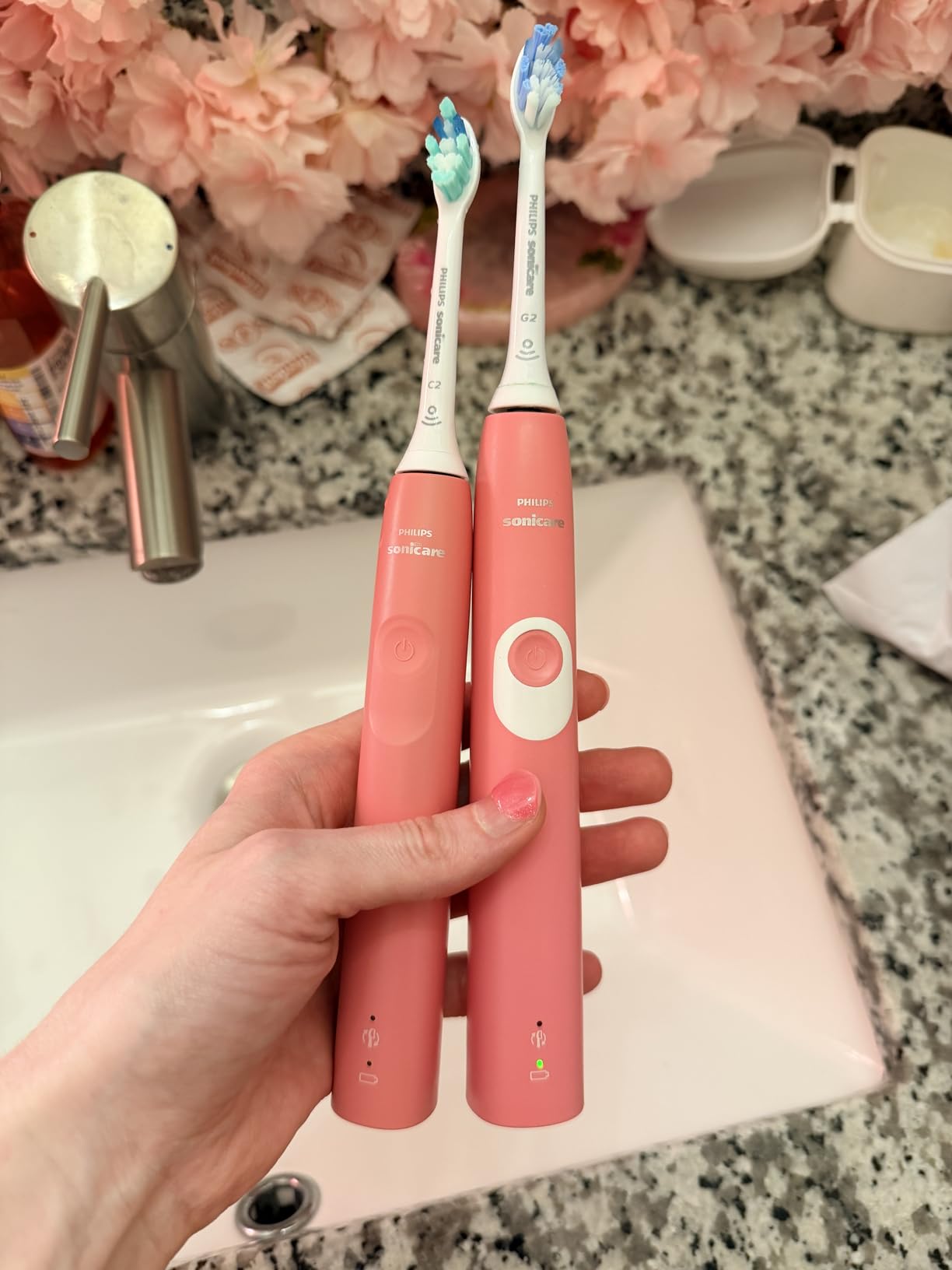 Philips Sonicare 4100 Rechargeable Electric Toothbrush, Deep Pink customer photo 1