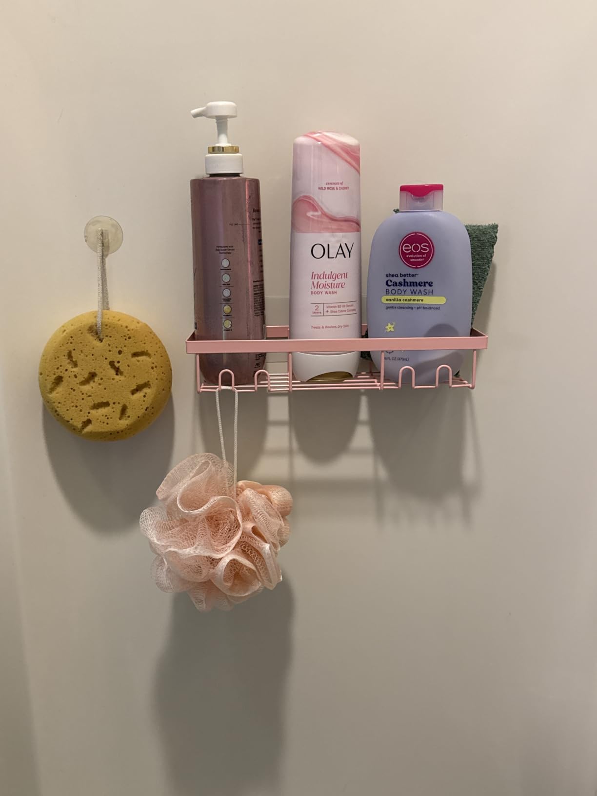 Moforoco Shower Caddy Shelf Organizer Rack, Self Adhesive Black Bathroom Shelves Basket, Home Farmhouse Wall Inside Organization and Storage Decor Rv Accessories, First Camper Apartment Essentials customer photo 1
