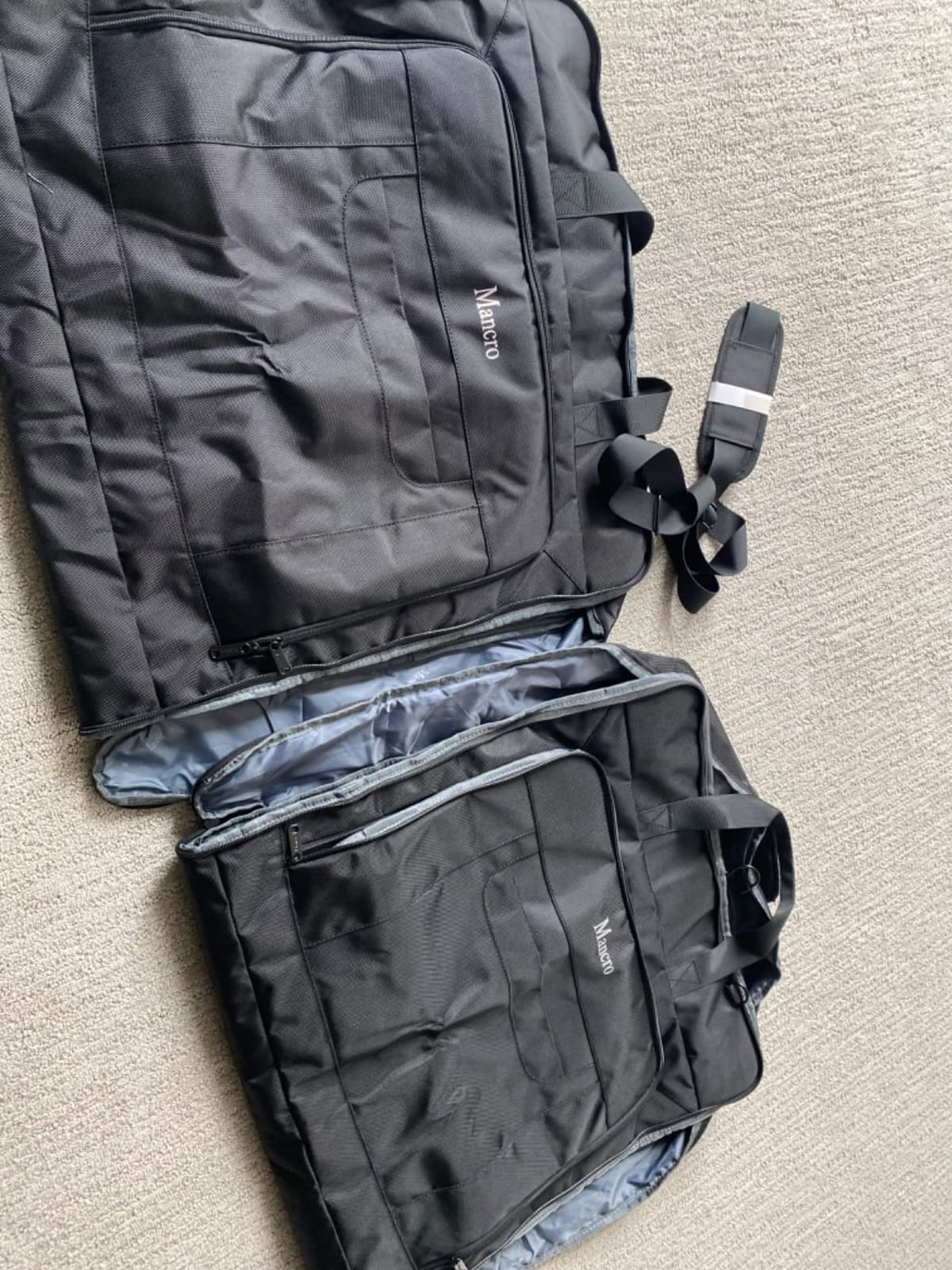 Mancro Carry On Suit Garment Bags, Travel Luggage Bag for Men Women, Blue customer photo 2