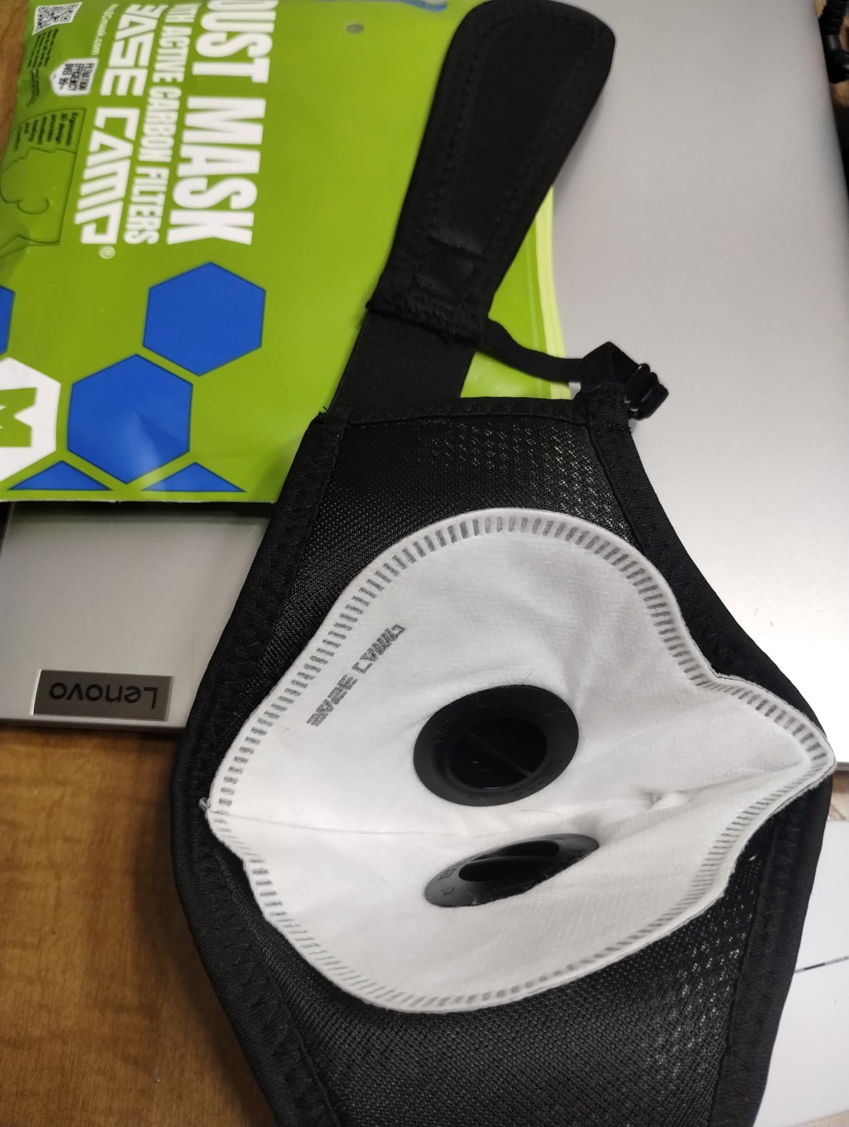 BASE CAMP M Plus Dust Mask, Breathable Reusable Face Mask with 6 Activated Carbon Filters for Woodworking Construction Mowing Grinding (Modern1) customer photo 1