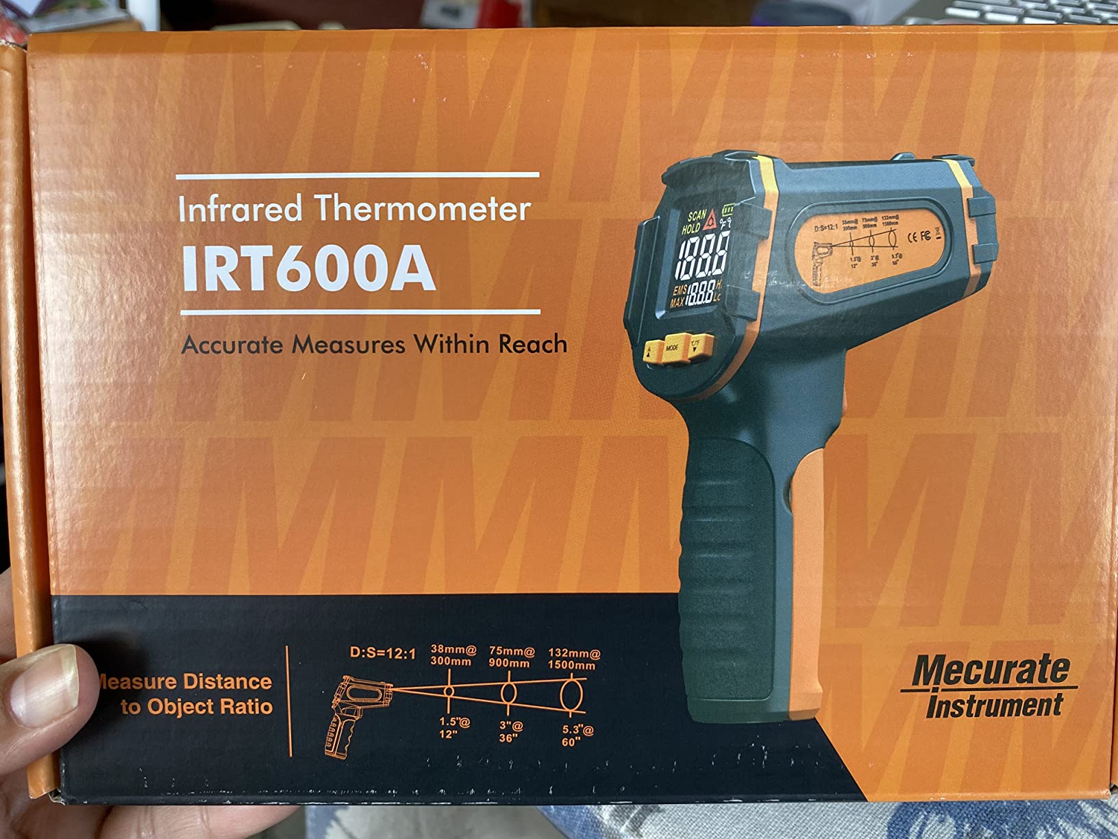 Mecurate Infrared Thermometer Gun -58°F to 1112°F Laser Temperature Gun customer photo 1
