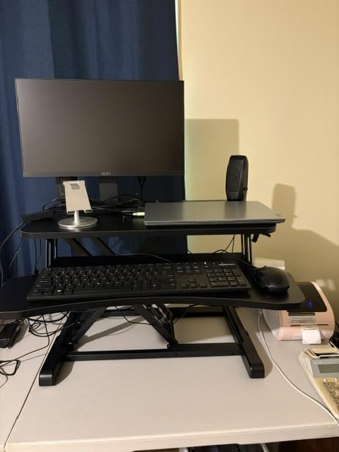 VIVO Black 26 in Standing Desk Converter, DESK-V026KB customer photo 1