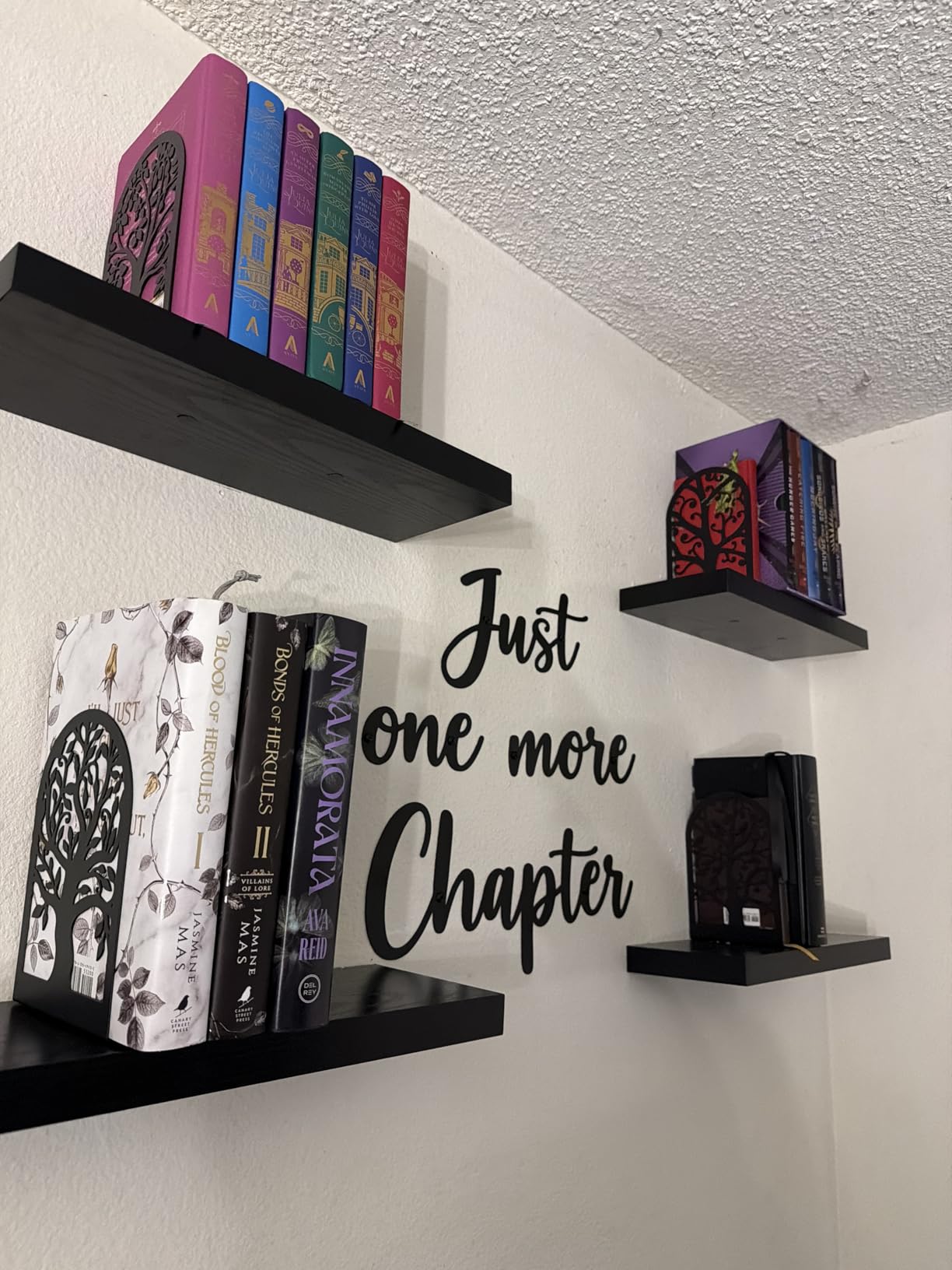 HappyHapi 3 Pair Book Ends, Metal Bookends for Shelves, Decorative Bookends customer photo 1