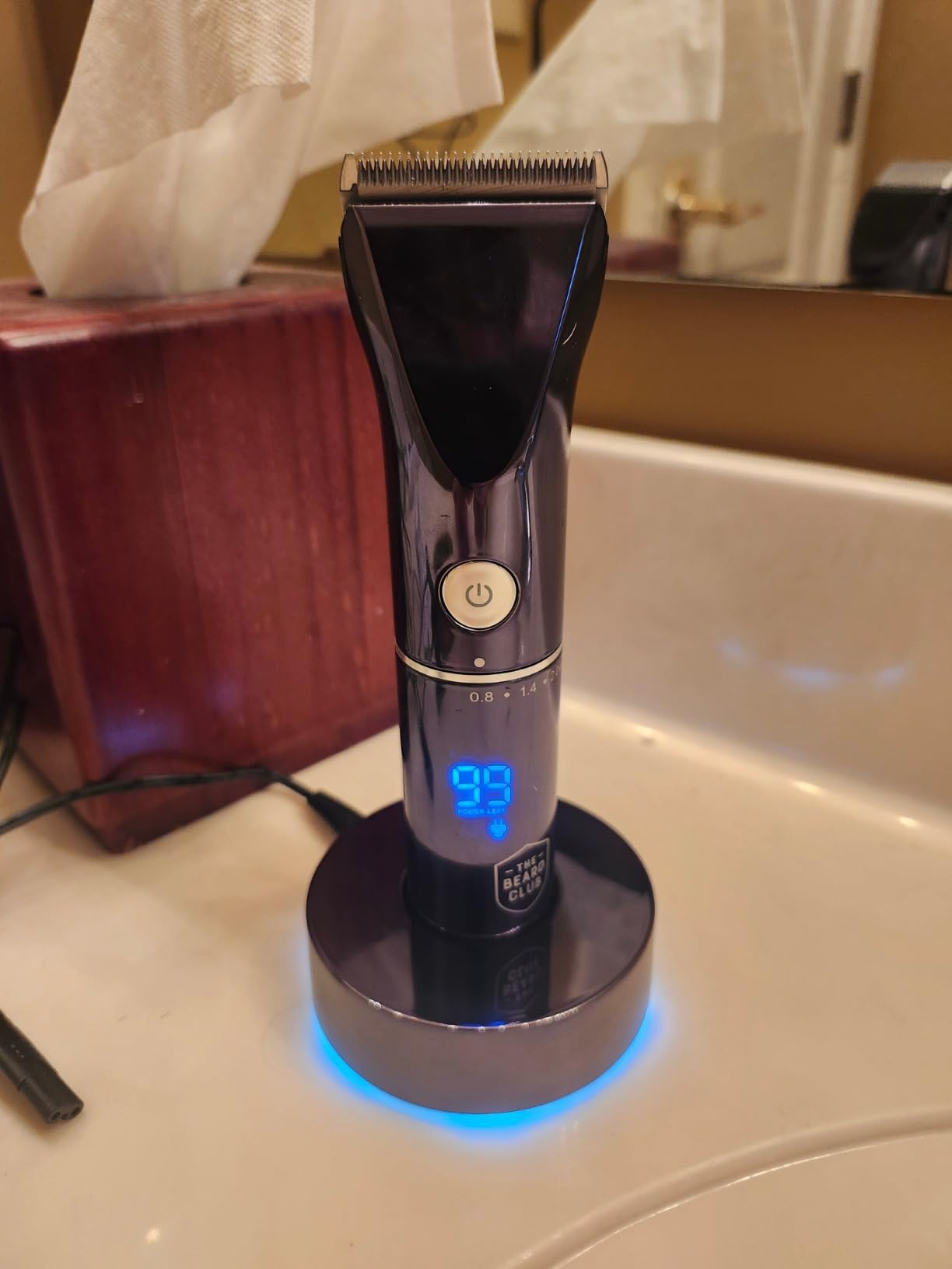 The Beard Club Beard Trimmer for Men - Electric Cordless Rechargeable Beard & Hair Trimmer - High Power 7000 RPM - 8 Color Guides 45 Unique Trim Lengths - Travel Lock customer photo 2