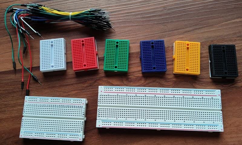 BOJACK 1Pcs 803 & 1 Pcs 400 Tie Points Solderless Breadboard, 65 Pcs Jumper Wires, 6PCS 170 Points Mini Breadboard customer photo 1