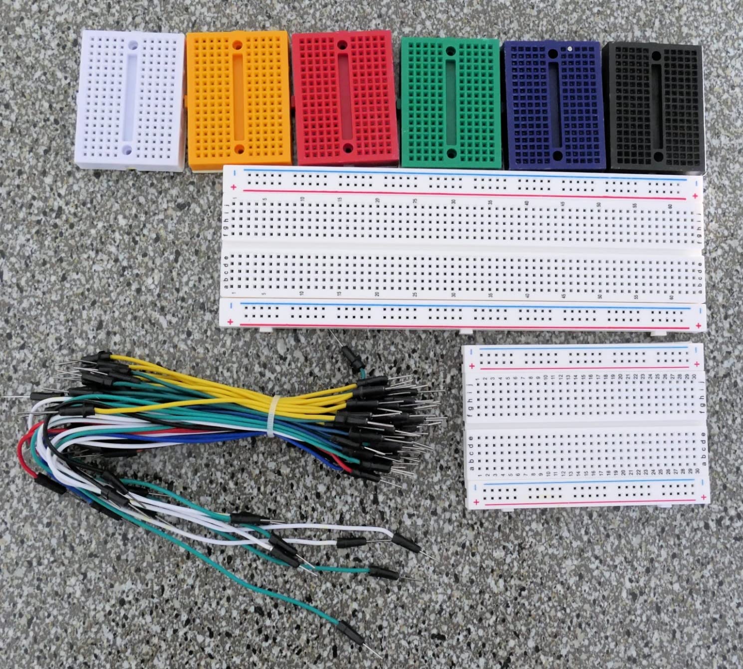 BOJACK 1Pcs 803 & 1 Pcs 400 Tie Points Solderless Breadboard, 65 Pcs Jumper Wires, 6PCS 170 Points Mini Breadboard customer photo 2