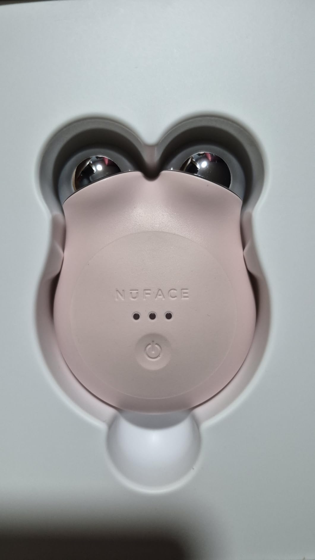 NUFACE MINI+ Facial Sculpting Tool - Microcurrent Face Massager Device for Skin Tightening, Contouring, Depuffing & Toning Cheeks, Neck & Jawline + Lymphatic Drainage & Activator Gel, Sandy Rose customer photo 1