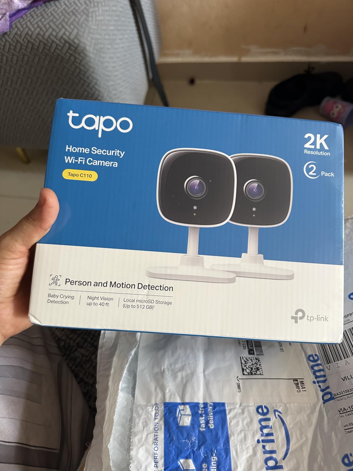 Tapo 2K Indoor Security Camera for Baby Monitor, Dog Camera w/Motion Detection, 2-Way Audio Siren, Night Vision, Cloud & SD Card Storage(Up to 512GB), Works w/Alexa & Google Assistant C110 customer photo 1