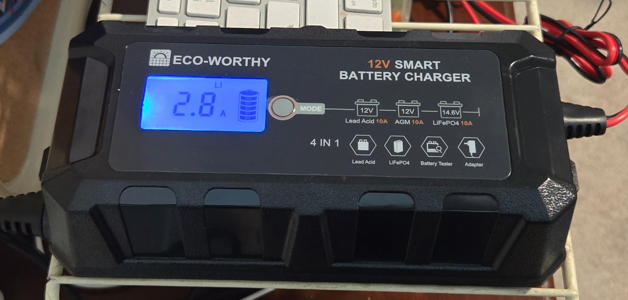 ECO-WORTHY 12V 10A Battery Charger for Lead-Acid, LiFePO4 Battery customer photo 1
