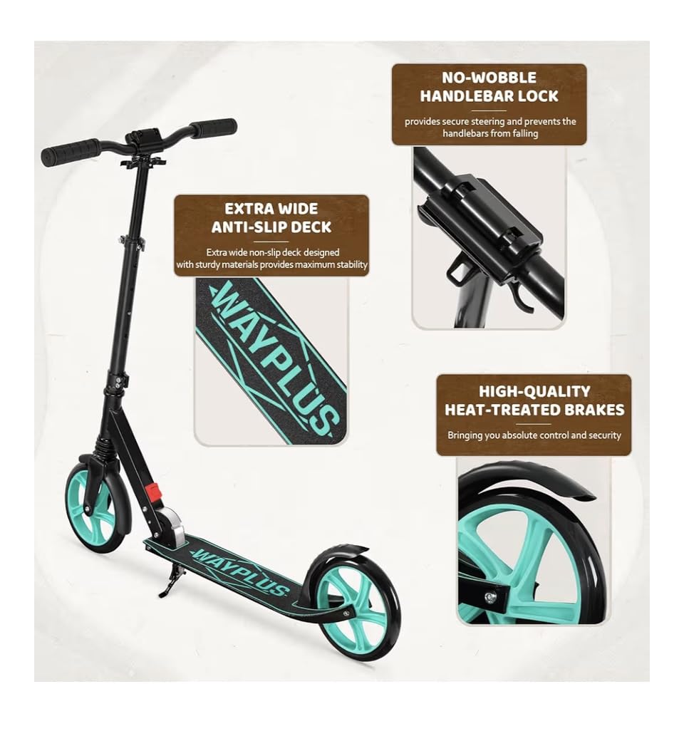 WAYPLUS Kick Scooter for Ages 6+,Kid,Teens & Adults.8 Big Wheels,240lb customer photo 2