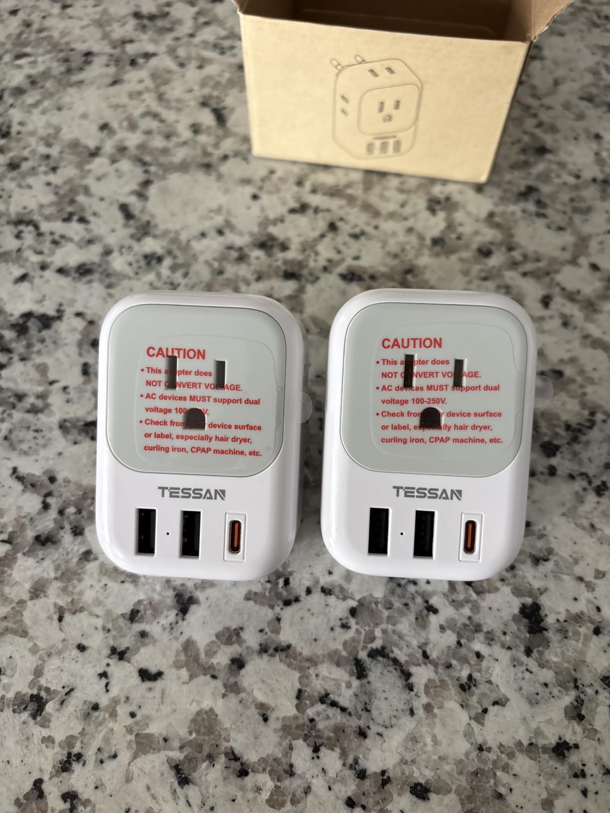 TESSAN European Travel Plug Adapter 2 Pack, Type C Plug customer photo 1
