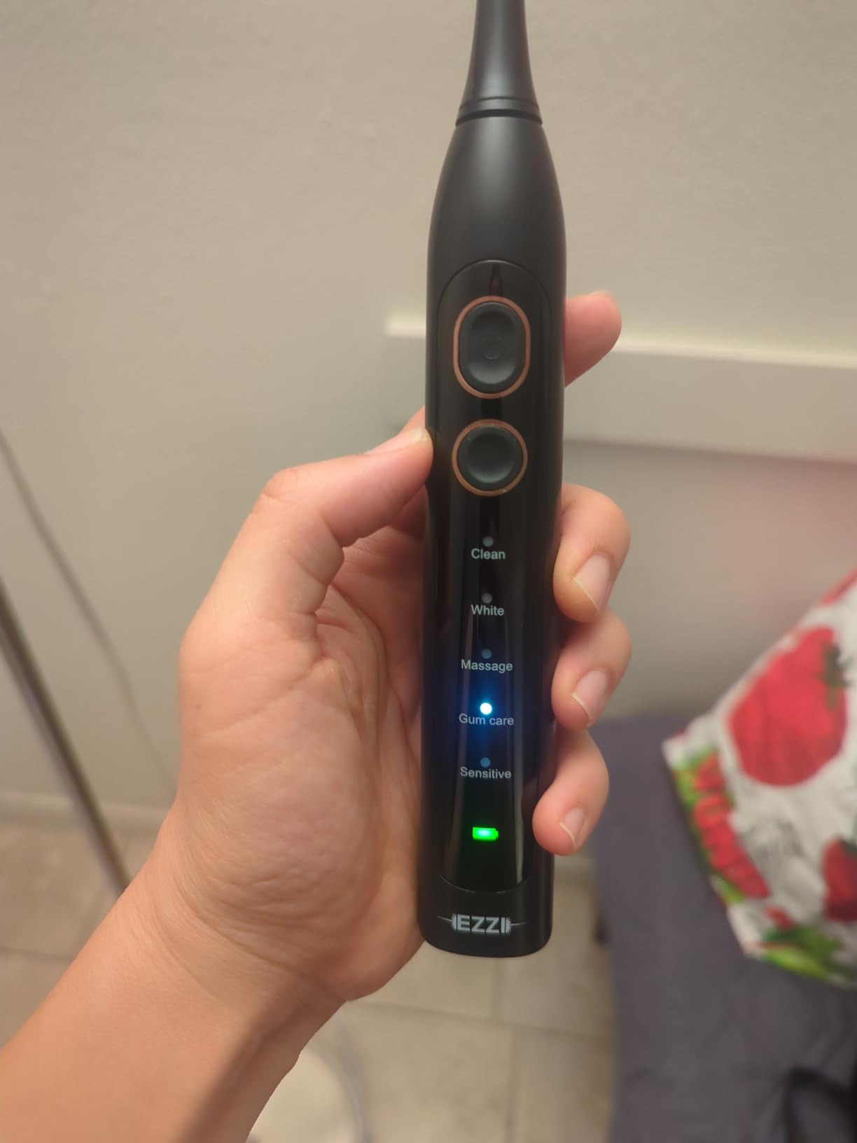 EZZI Sonic Electric Toothbrush | Ultra Soft Tapered Bristles | 60-Day Rechargeable Battery | 42,000 Vibrations/Min | for Adults, Sensitive Teeth, Receding Gum Disease, Whitening, Braces, Travel customer photo 2