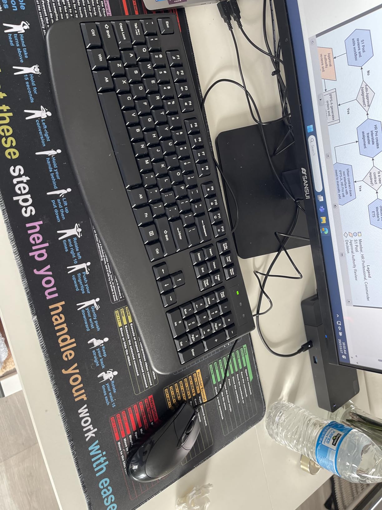 EDJO Wired Keyboard and Mouse Combo,Ergonomic with Palm Rest,Full Size customer photo 1