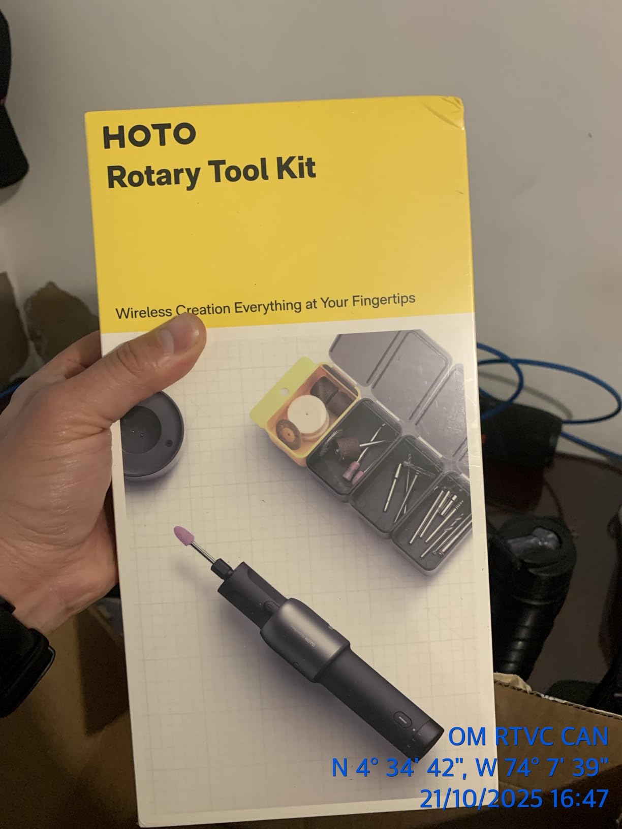 HOTO Cordless Rotary Tool Kit, 5-Speed for 3D Printer Sanding & DIY customer photo 1