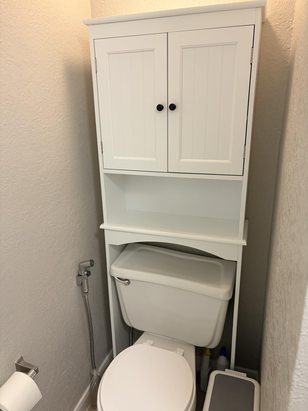 Gizoon Over the Toilet Storage Cabinet with Adjustable Shelf, White customer photo 2