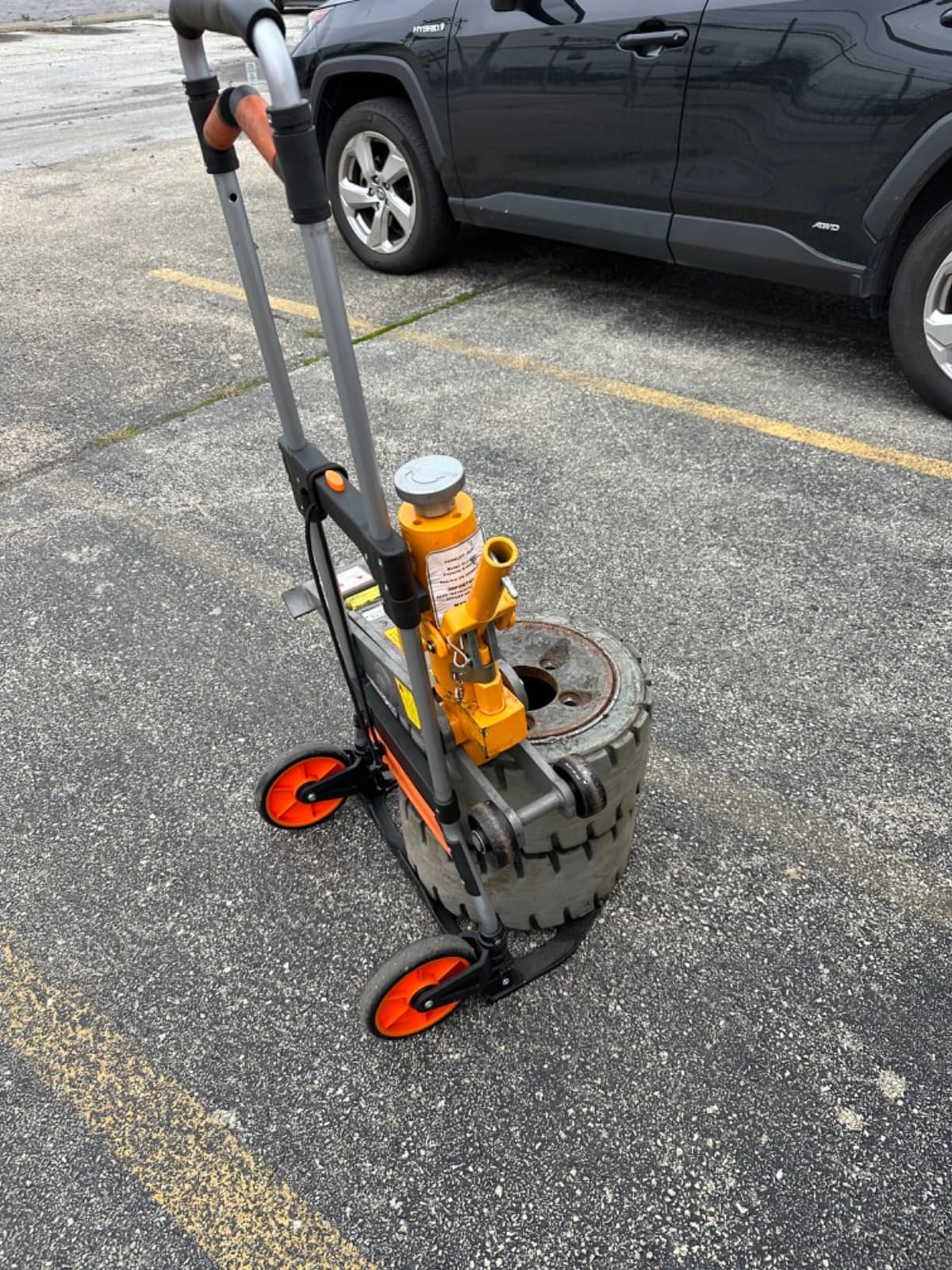 Teprovo Dolly Cart, 340lb Aluminum Folding Hand Truck with Swivel Handle, Heavy Duty Utility Dolly Foldable Trolley with Elastic Cord, 7 Inch Wheels for Moving, Warehousing, Shopping and More customer photo 2