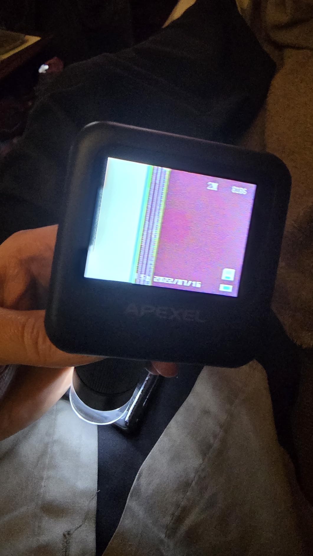 APEXEL 800X Handheld Digital Microscope with 2” LCD Screen, Pocket Portable Microscope with Adjustable LED Lights, Coins Microscopes Magnifier Camera, USB to PC (SD Card Not Included) customer photo 2