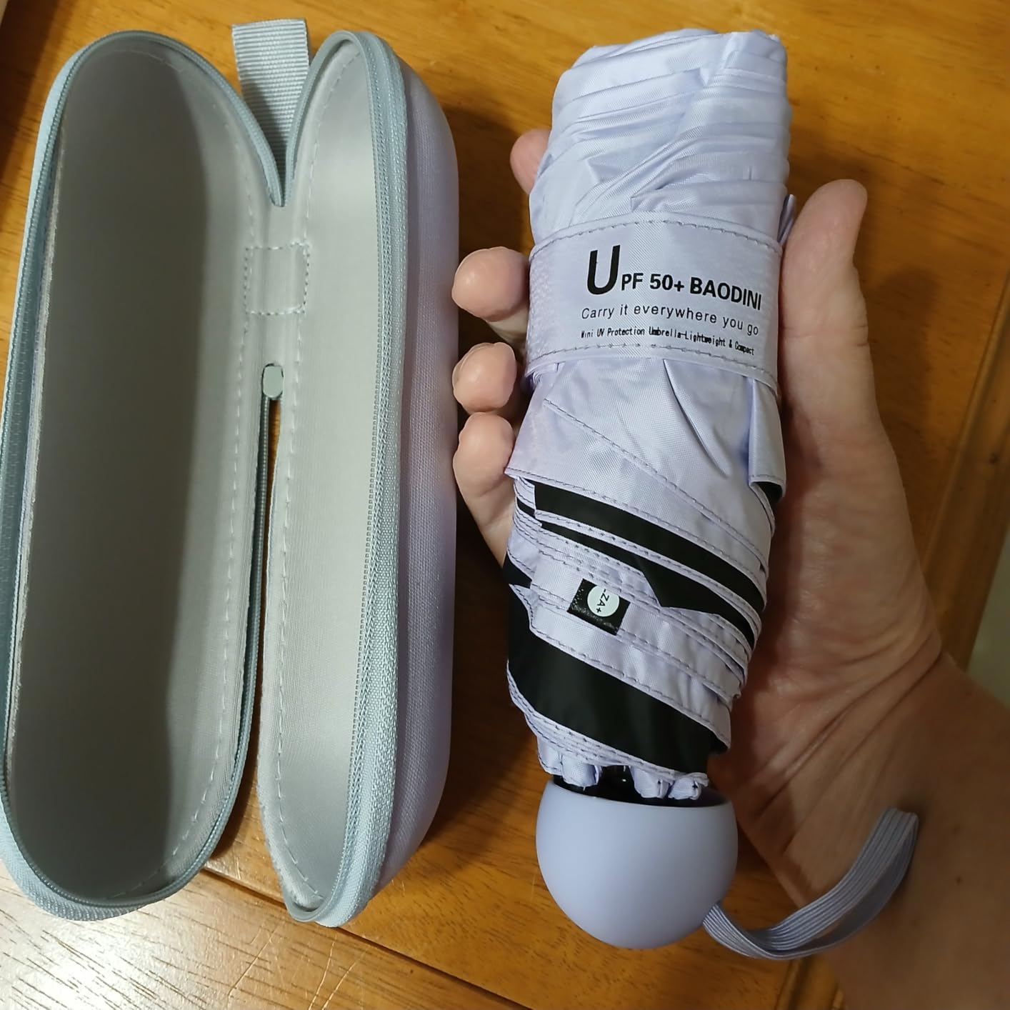 BAODINI Mini Travel Umbrella with UV Sun Protection, Compact Pocket-Size customer photo 1