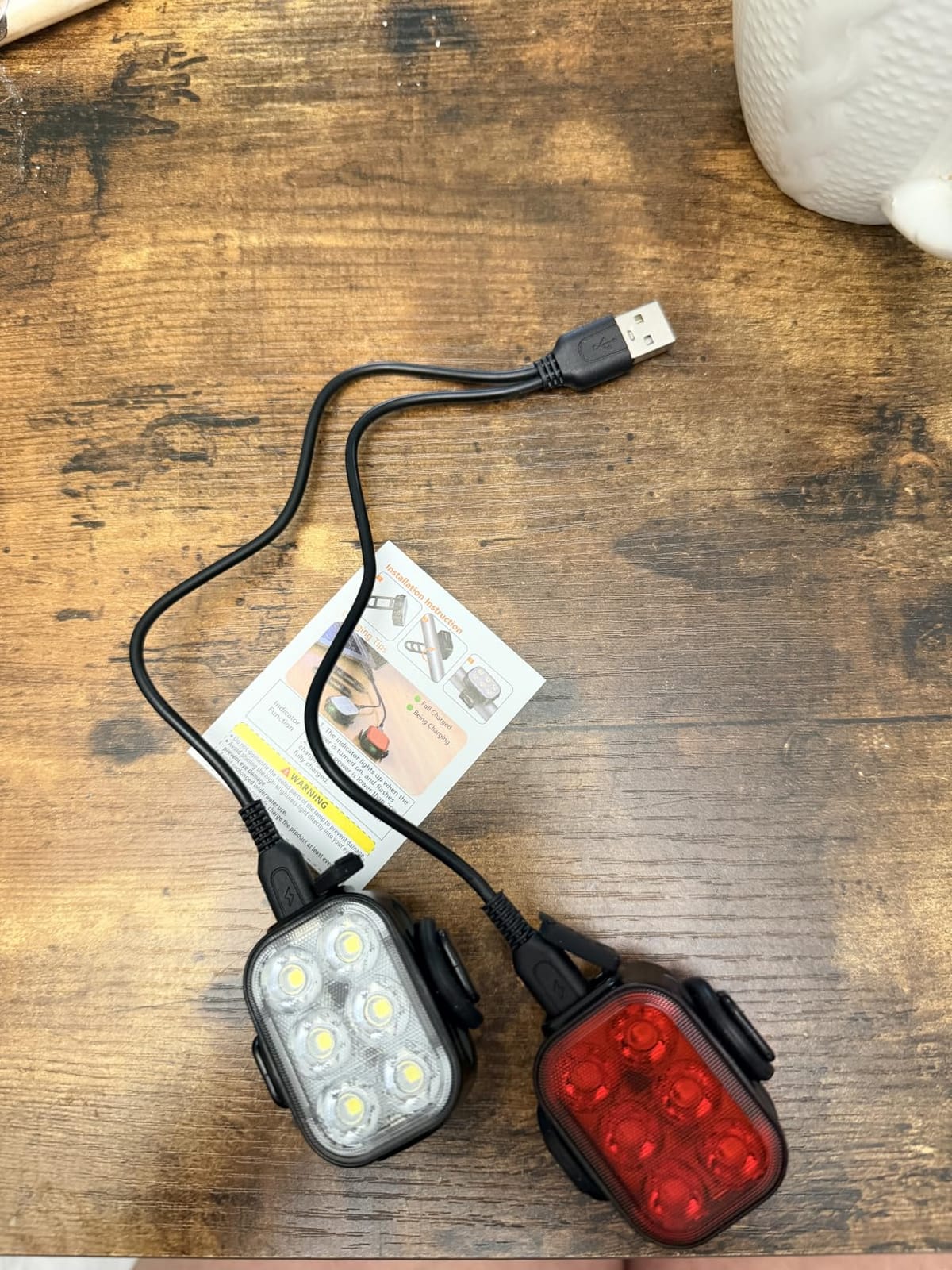 Zewdov Bike Lights for Night Riding, Rechargeable Bike Light Front and Back customer photo 1