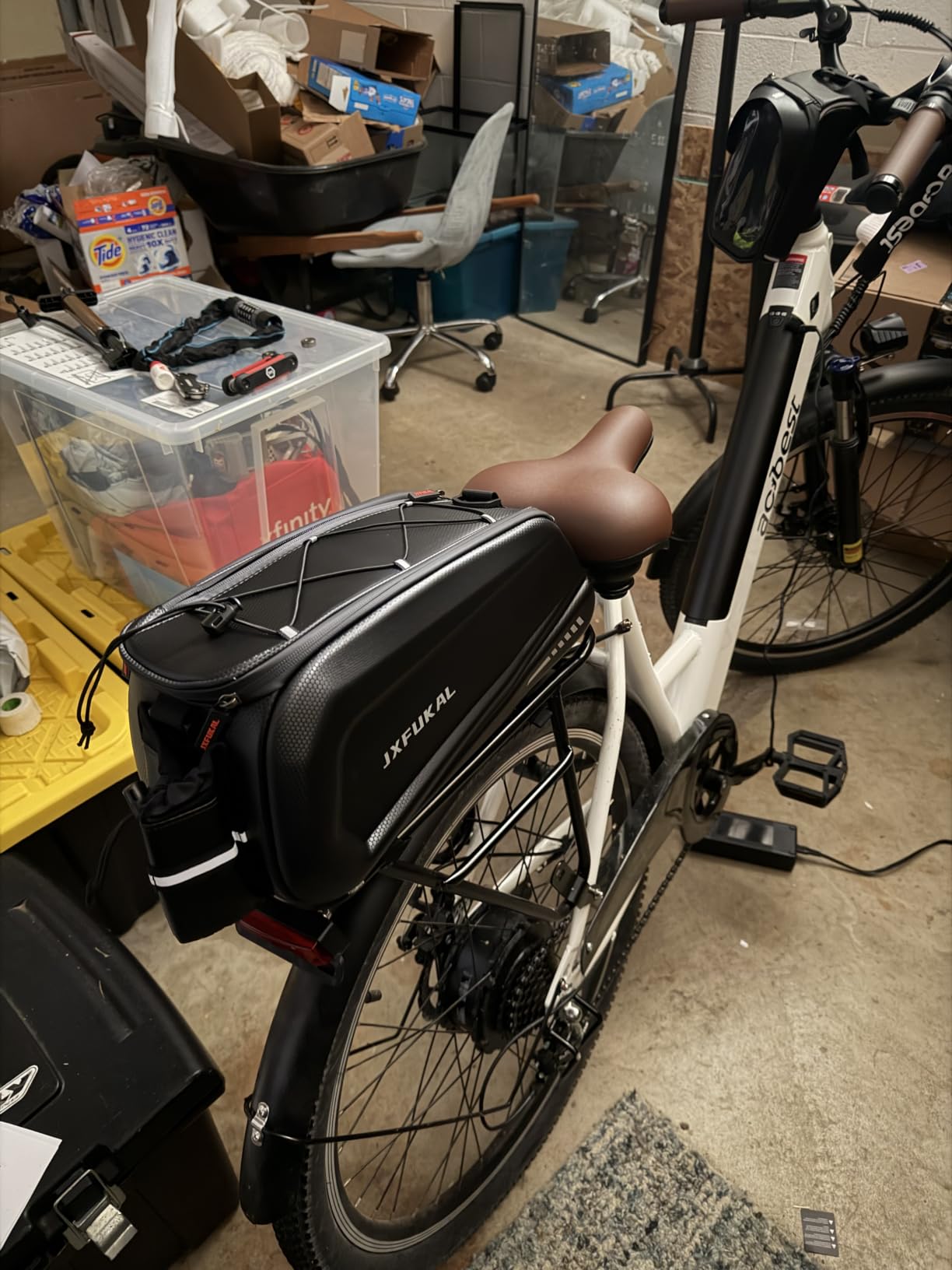 JXFUKAL Bike Bags for Bicycle Rear Rack - 9.5L/17L/40L Hard Shell Ebike Bag customer photo 1