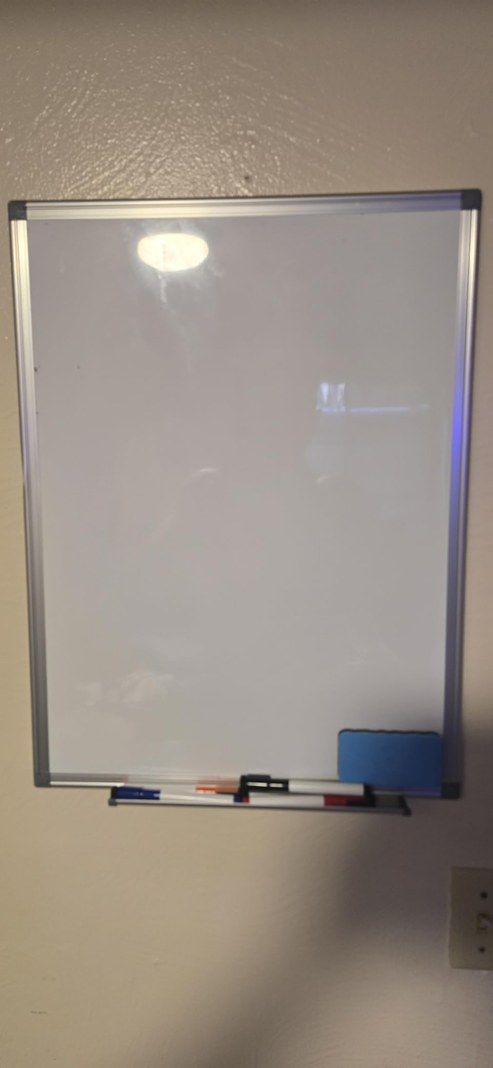 Double-Sided White Board Dry Erase Magnetic Whiteboard Wall 24x18 Silver customer photo 1