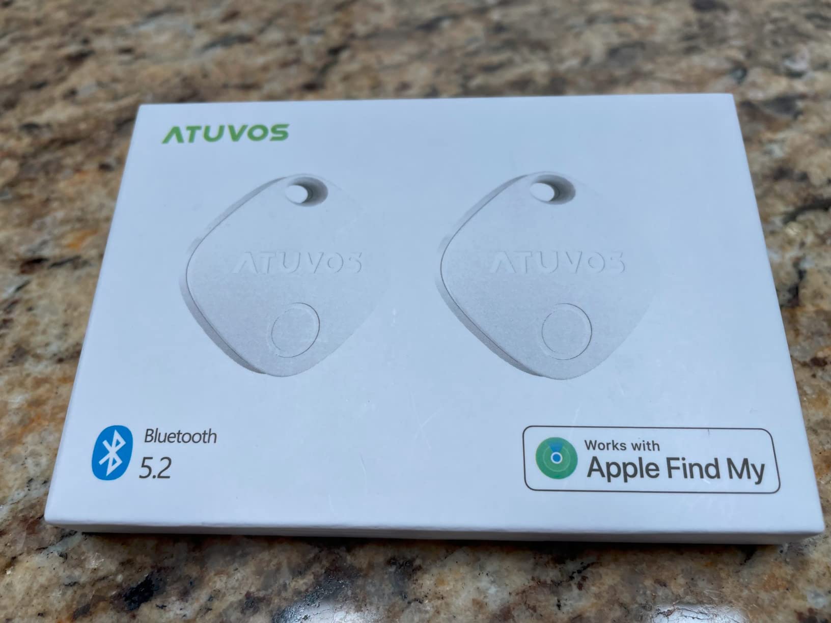 ATUVOS Air Tracker Tags-4 Pack, Bluetooth Luggage Tracker Works with Apple Find My APP (iOS Only, Not for Android), Keys Finder and Item Locator for Luggage, Backpack, Suitcases, Replaceable Battery customer photo 1