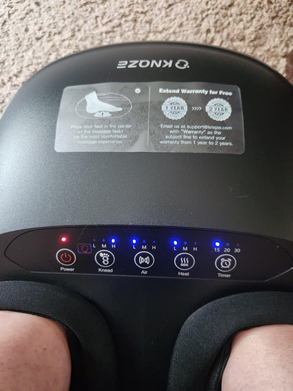 KNQZE Shiatsu Foot Massager with Heat for Plantar Fasciitis, FSA Eligible customer photo 2