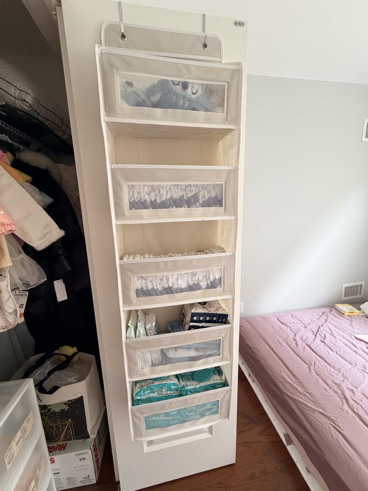 JARLINK Over the Door Organizer for Bedroom, Pantry, Bathroom, 5 Shelf Grey customer photo 1