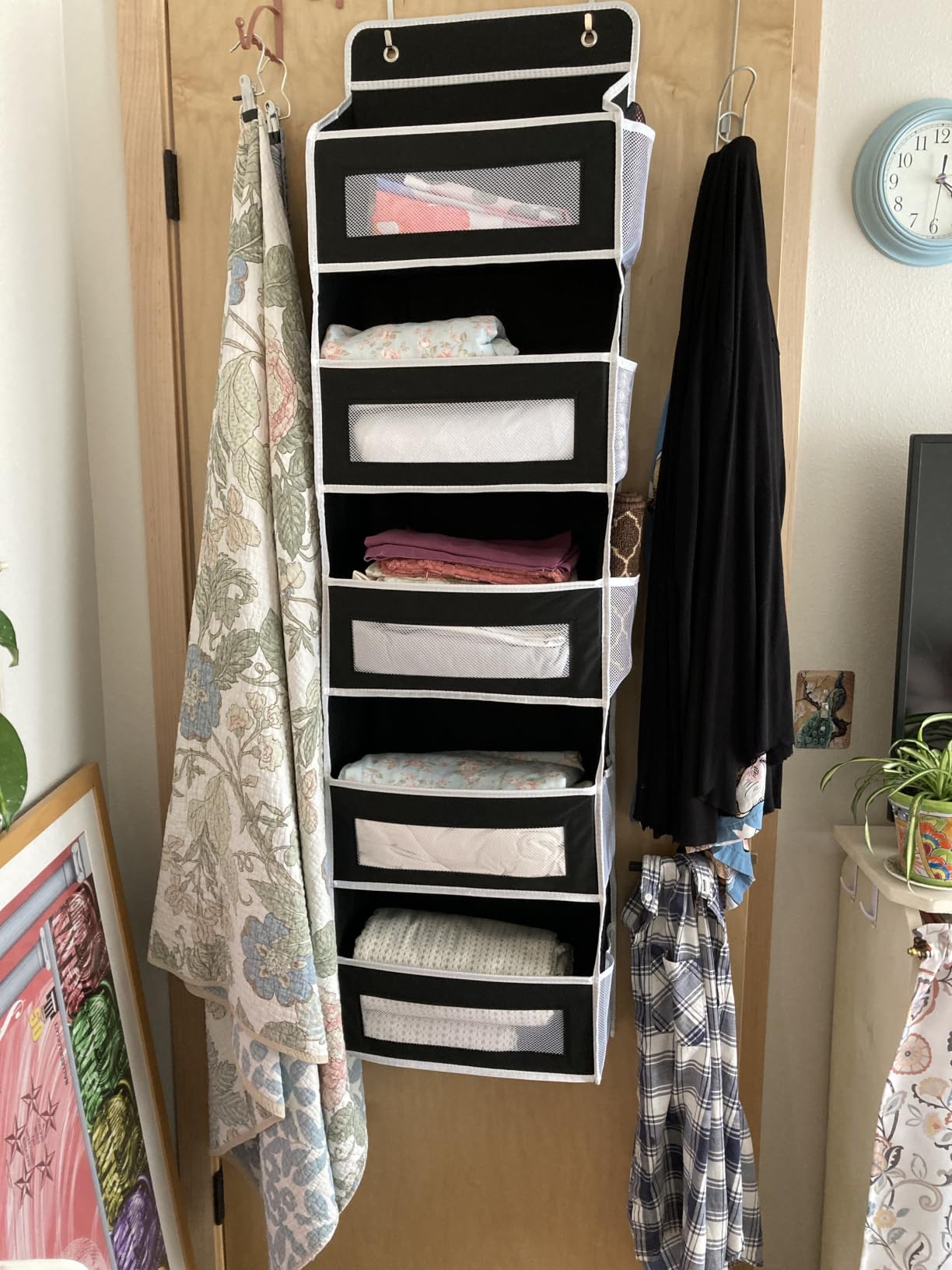 JARLINK Over the Door Organizer for Bedroom, Pantry, Bathroom, 5 Shelf Grey customer photo 2