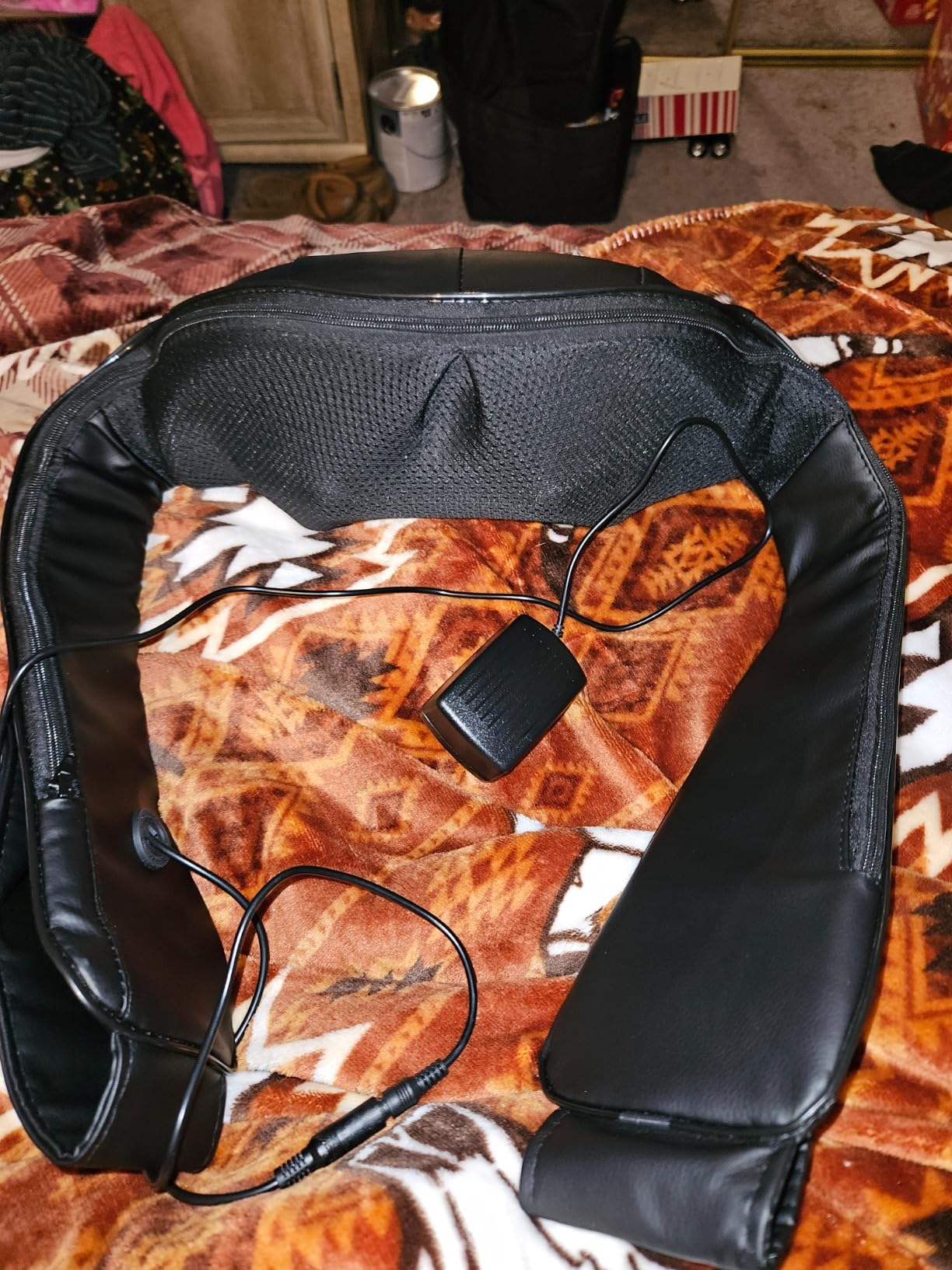 AERLANG Shiatsu Back and Neck Massager, Back Massager Deep Tissue Kneading Neck and Shoulder Massage with Heat, Electric Massage Pillow Fathers Day Gift Ideas from Daughter Son(NOT Cordless) customer photo 2