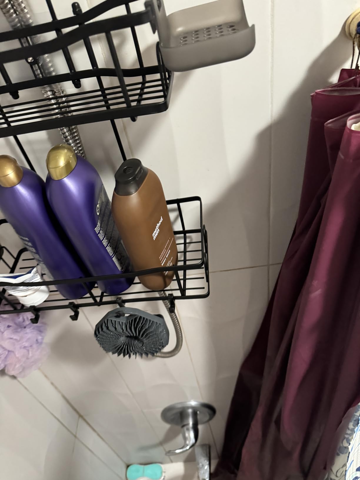 Hanging Shower Caddy Over Shower Head - No Drill Rustproof Shower Rack customer photo 2