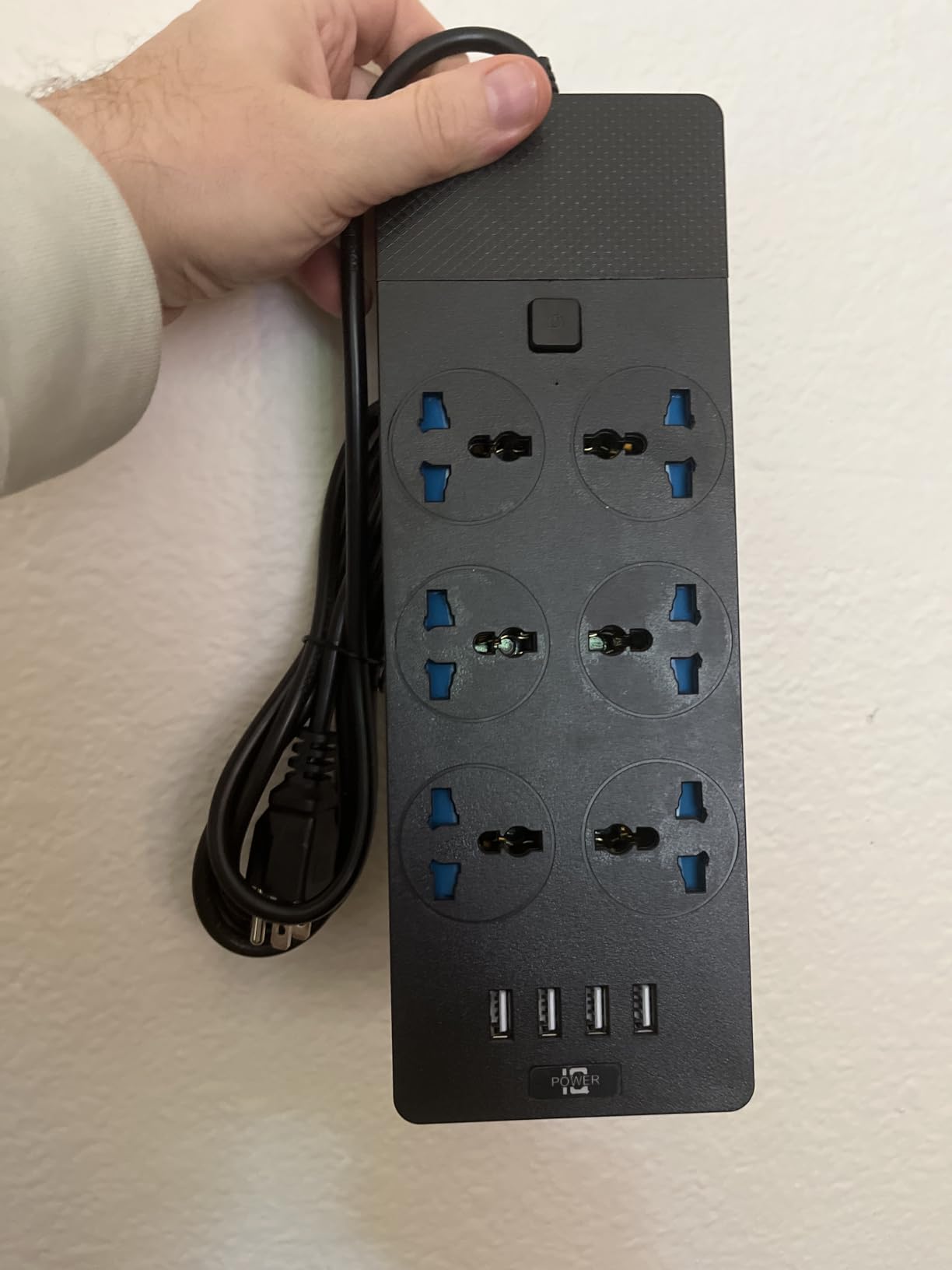 European Travel Plug Adapter, Jumpso Universal Power Strip with 6 AC Outlets and 4 USB Ports (1 USB C), 110-240v, 3000w 6ft Extension Cord International Power Adapter for Overseas Travel Essentials customer photo 1